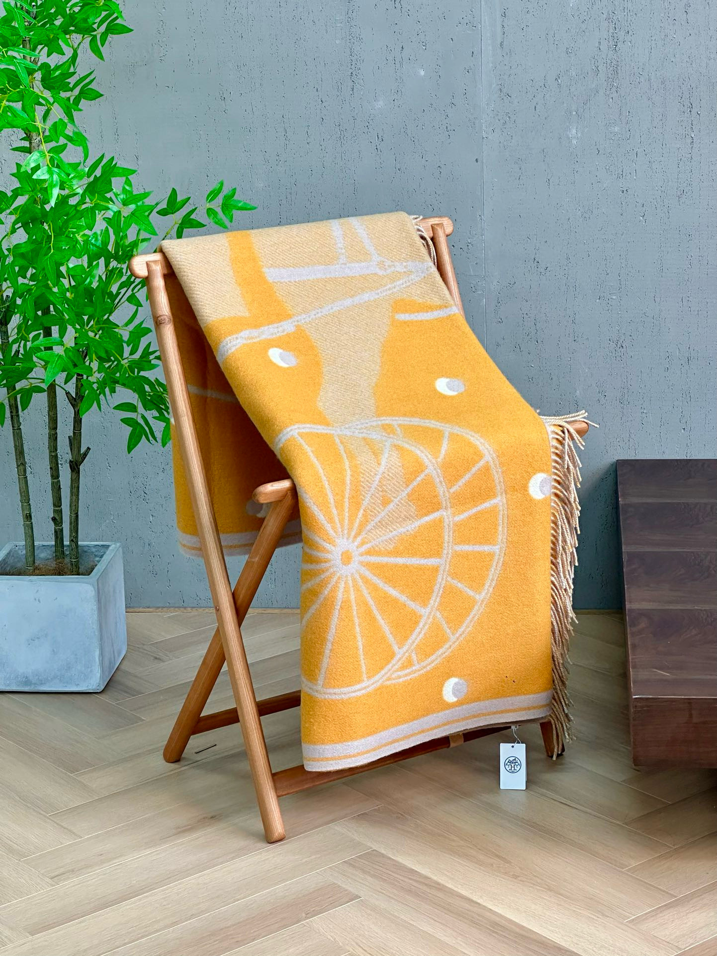 Плед унисекс в стиле Hermes Cheval Cabriolet из шерсти и кашемира (3 цвета)