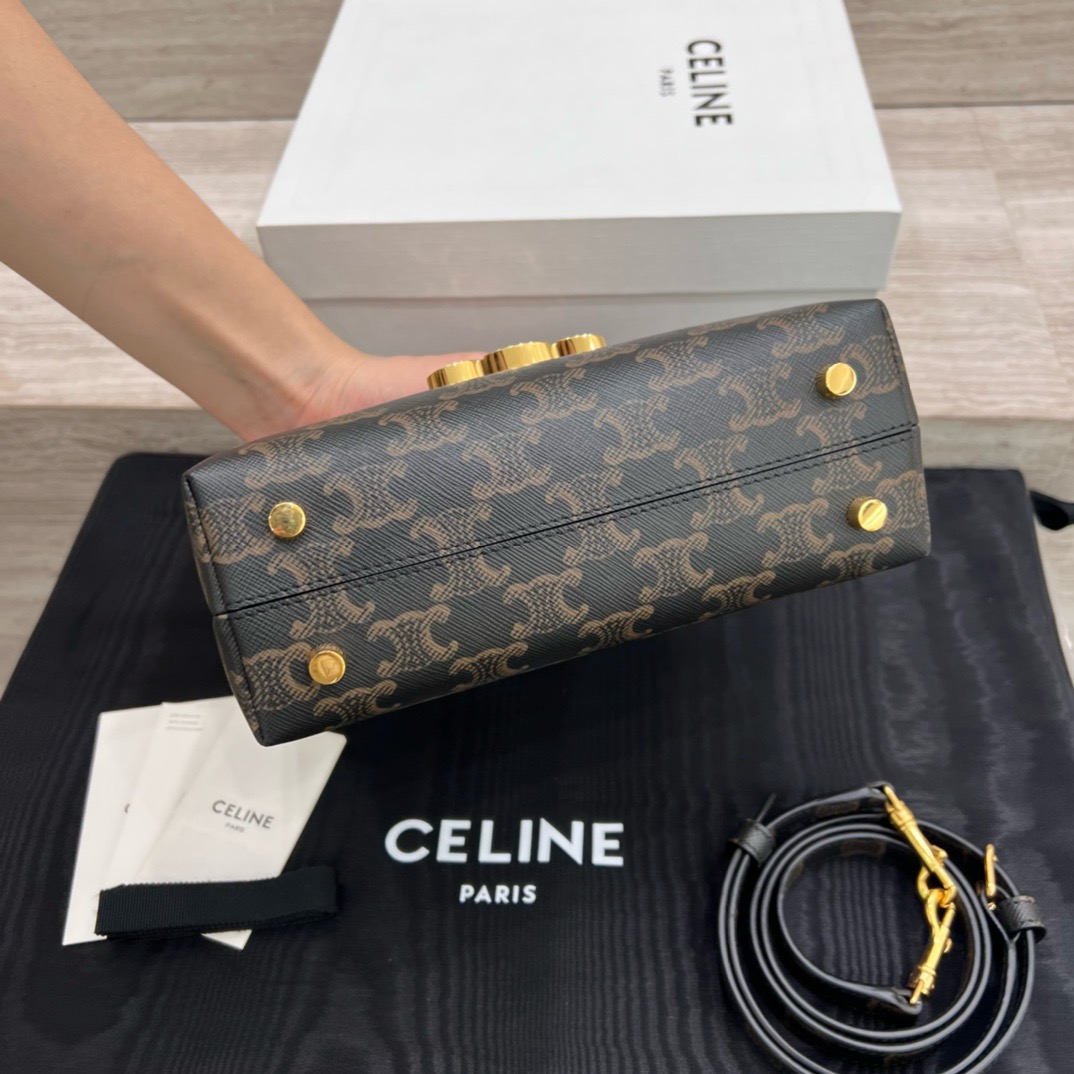 Сумка женская в стиле Celine Teen Nino с принтом коричневого цвета