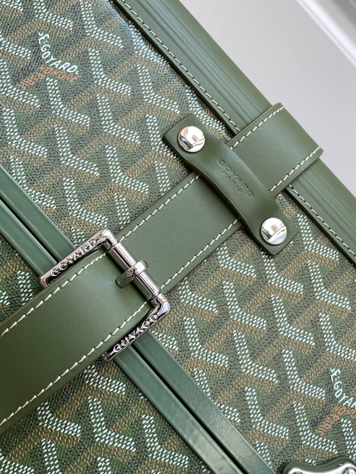 Чемодан Goyard Bourget PM зелёного цвета