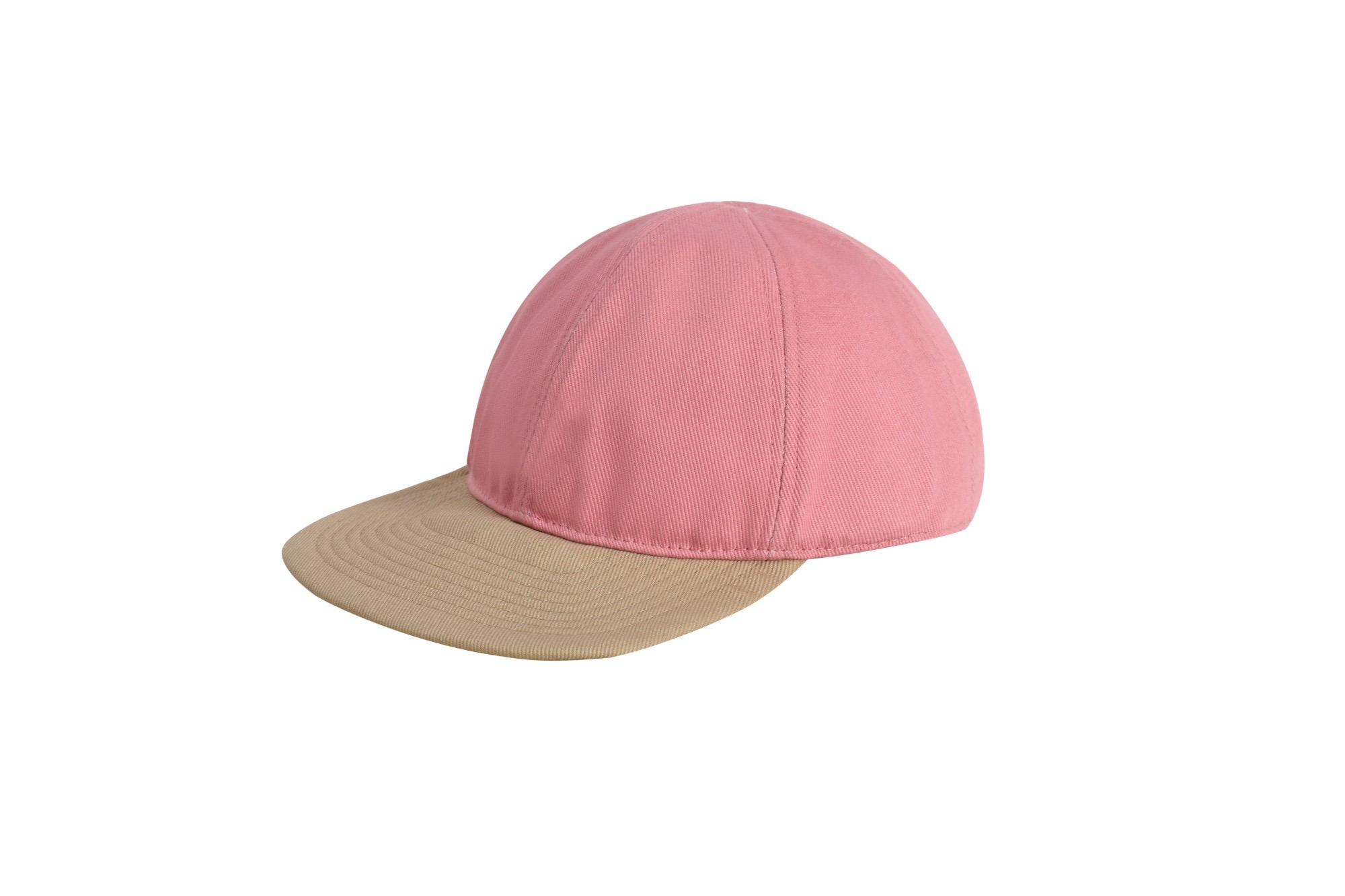 Бейсболка женская Miu Miu Drill Baseball Cap розово-бежевого цвета с вышитым логотипом