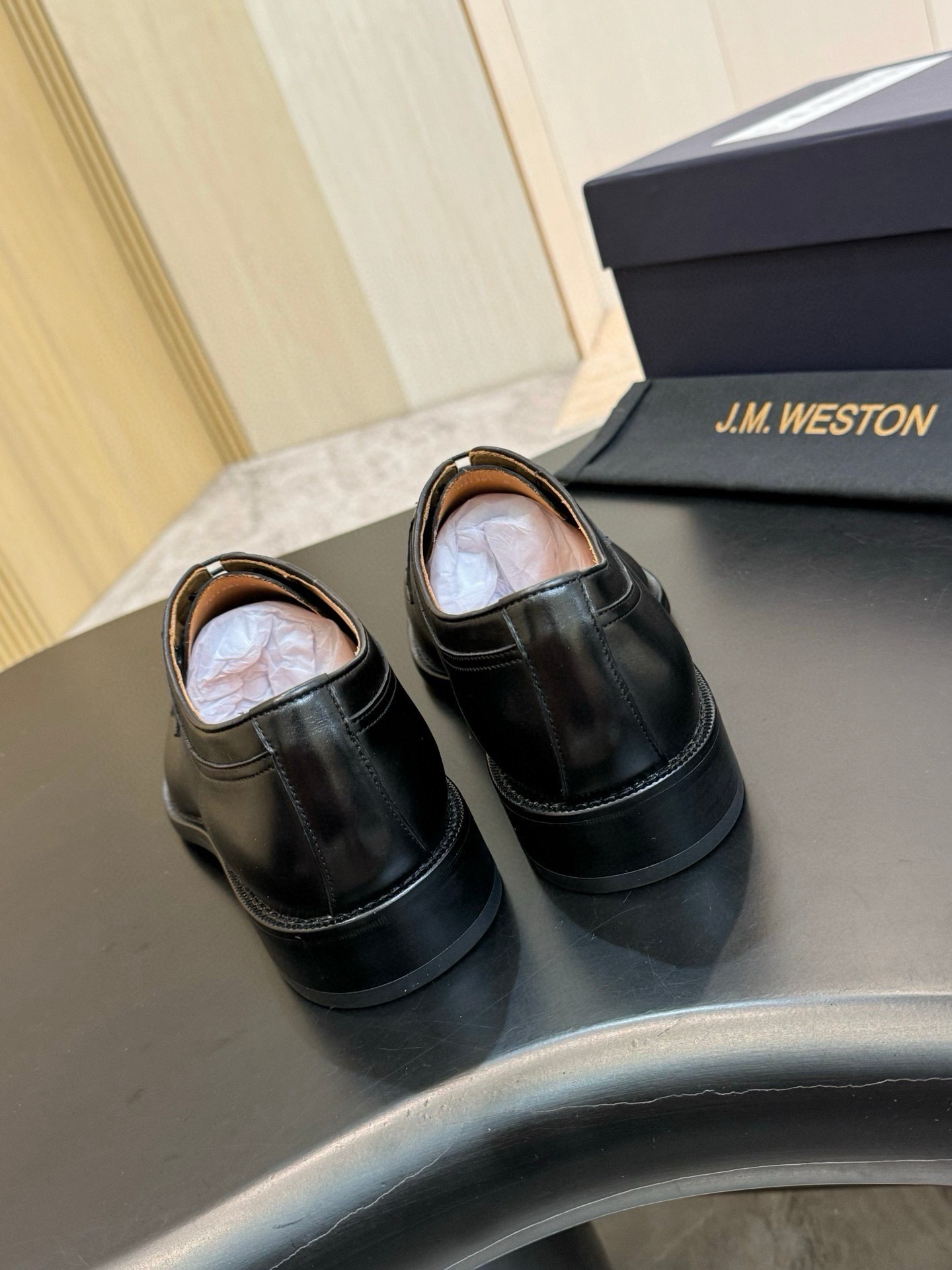 Дерби мужские J.M. Weston Half-Hunt Derby чёрного цвета