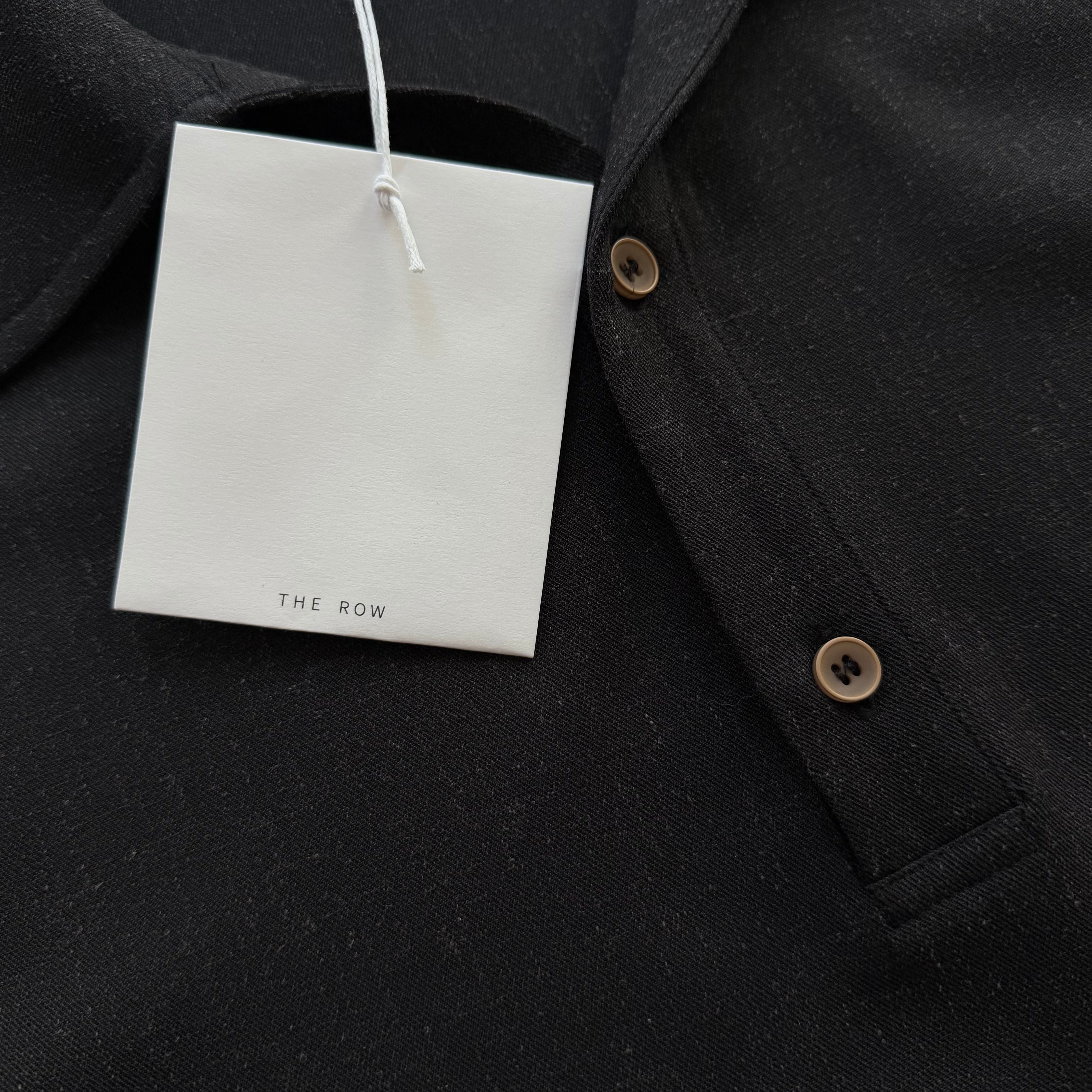 Поло мужское в стиле The Row с длинным рукавом черного цвета