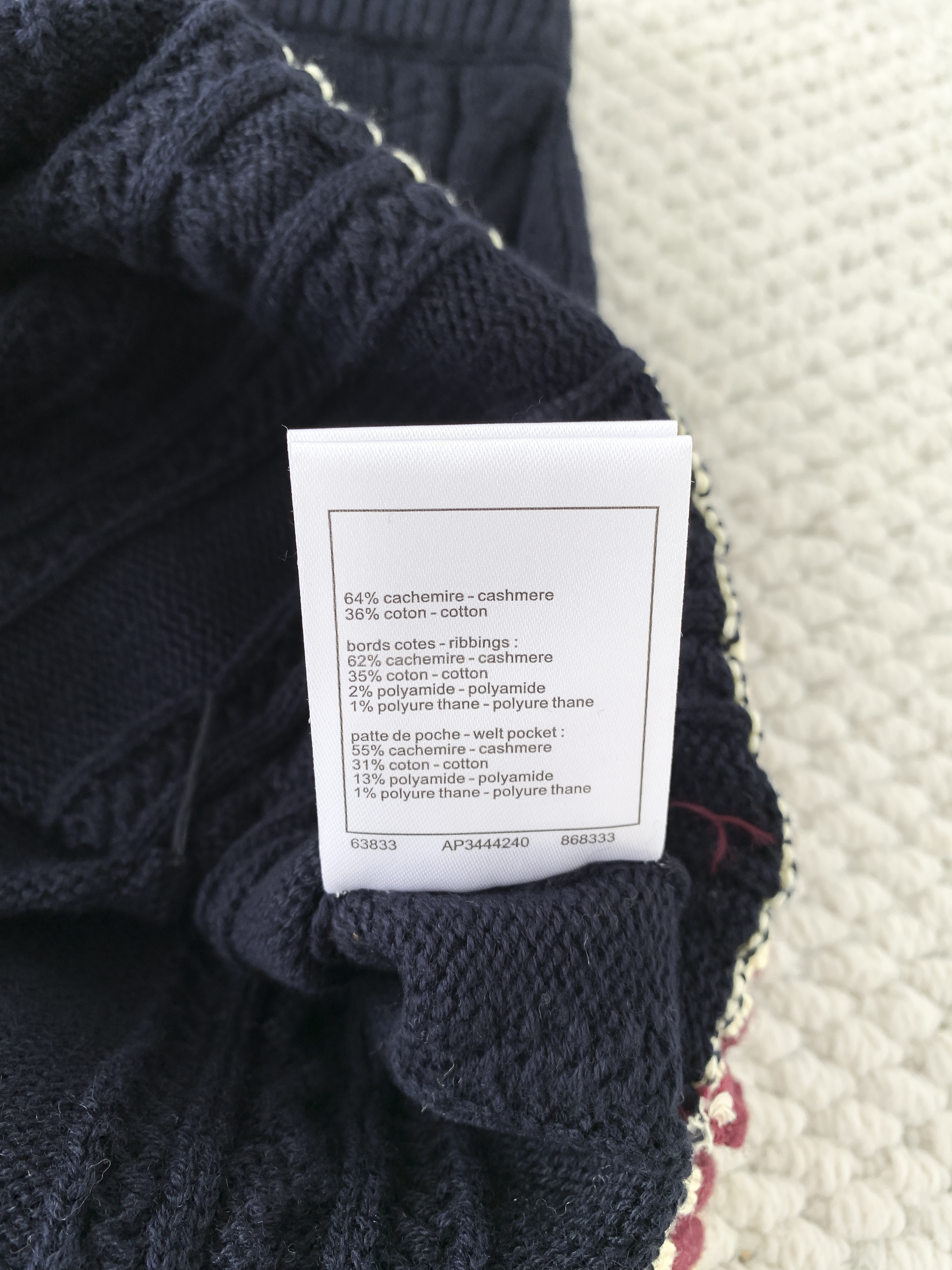 Юбка женская в стиле Chanel тёмно-синего цвета с контрастной отделкой