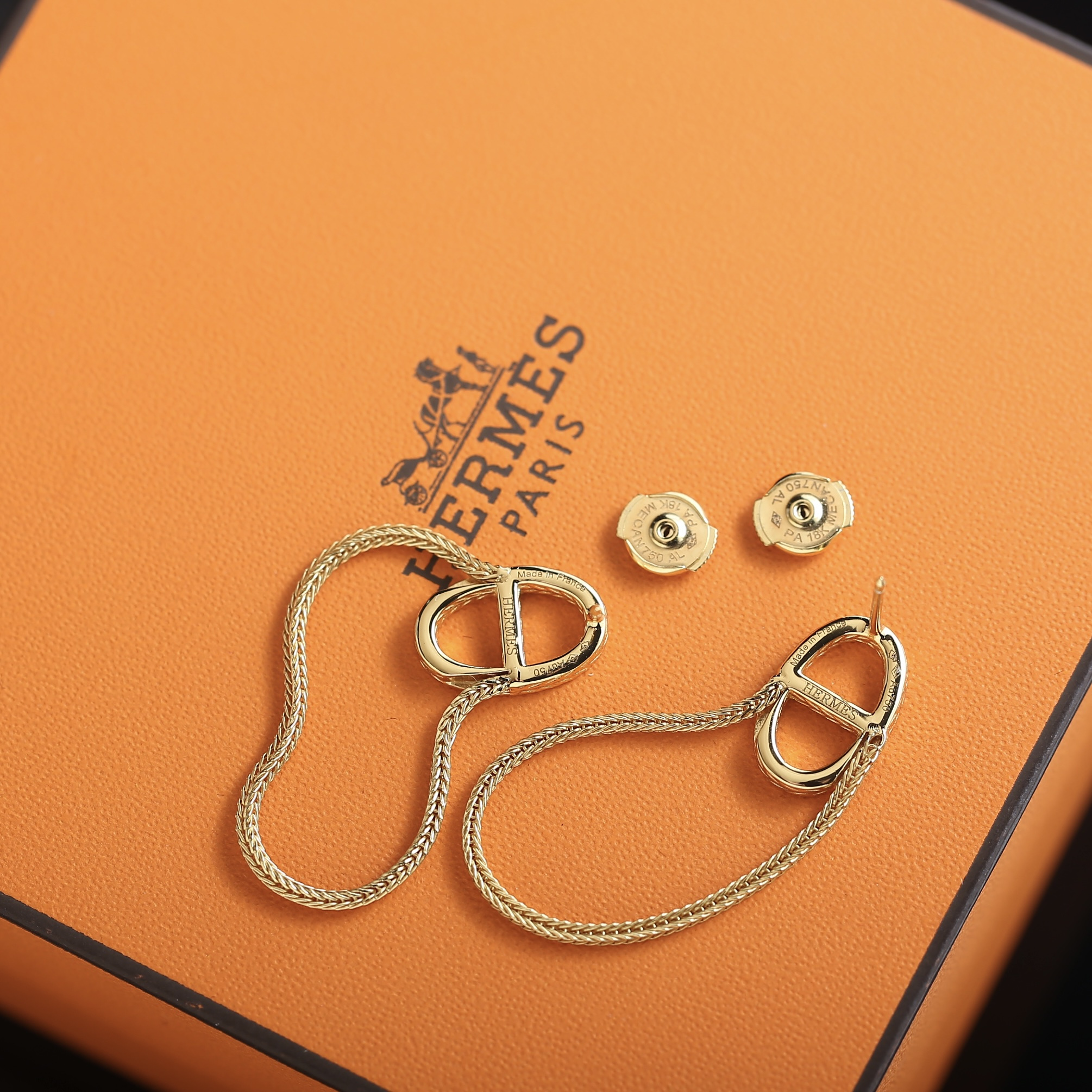 Серьги женские в стиле Hermès Chaine d’Ancre