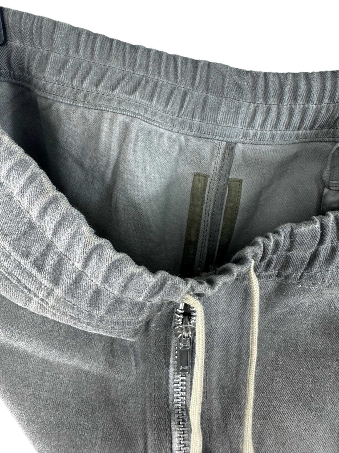 Брюки унисекс в стиле Rick Owens DRKSHDW Hollywood Double Cargo серо-графитового цвета 