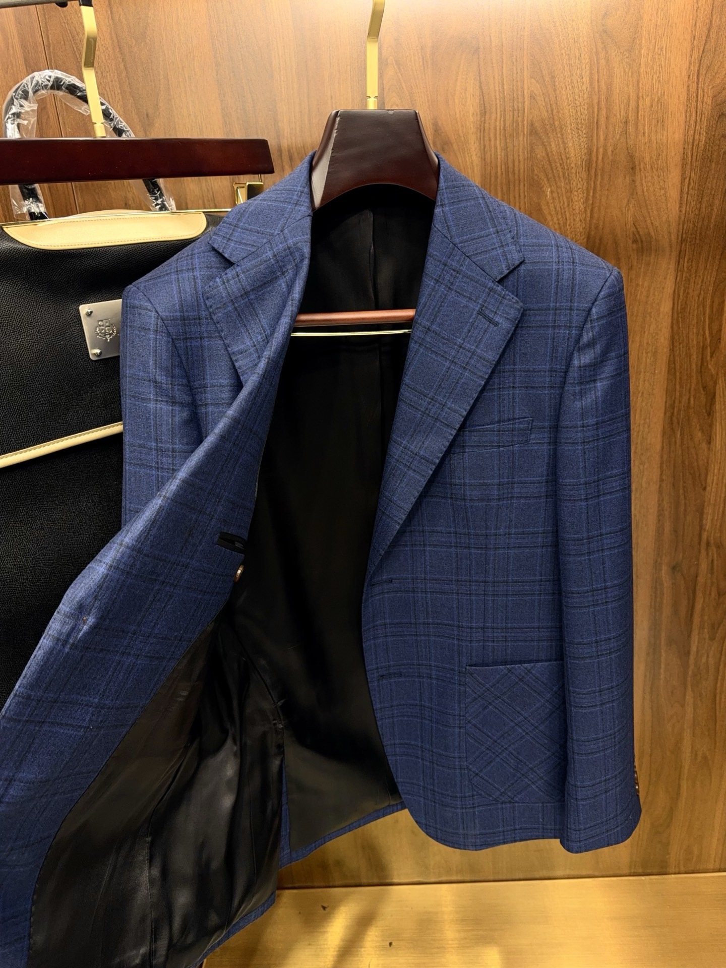 Пиджак мужской в стиле Burberry из шерсти в клетку принц Уэльский с классическим воротником