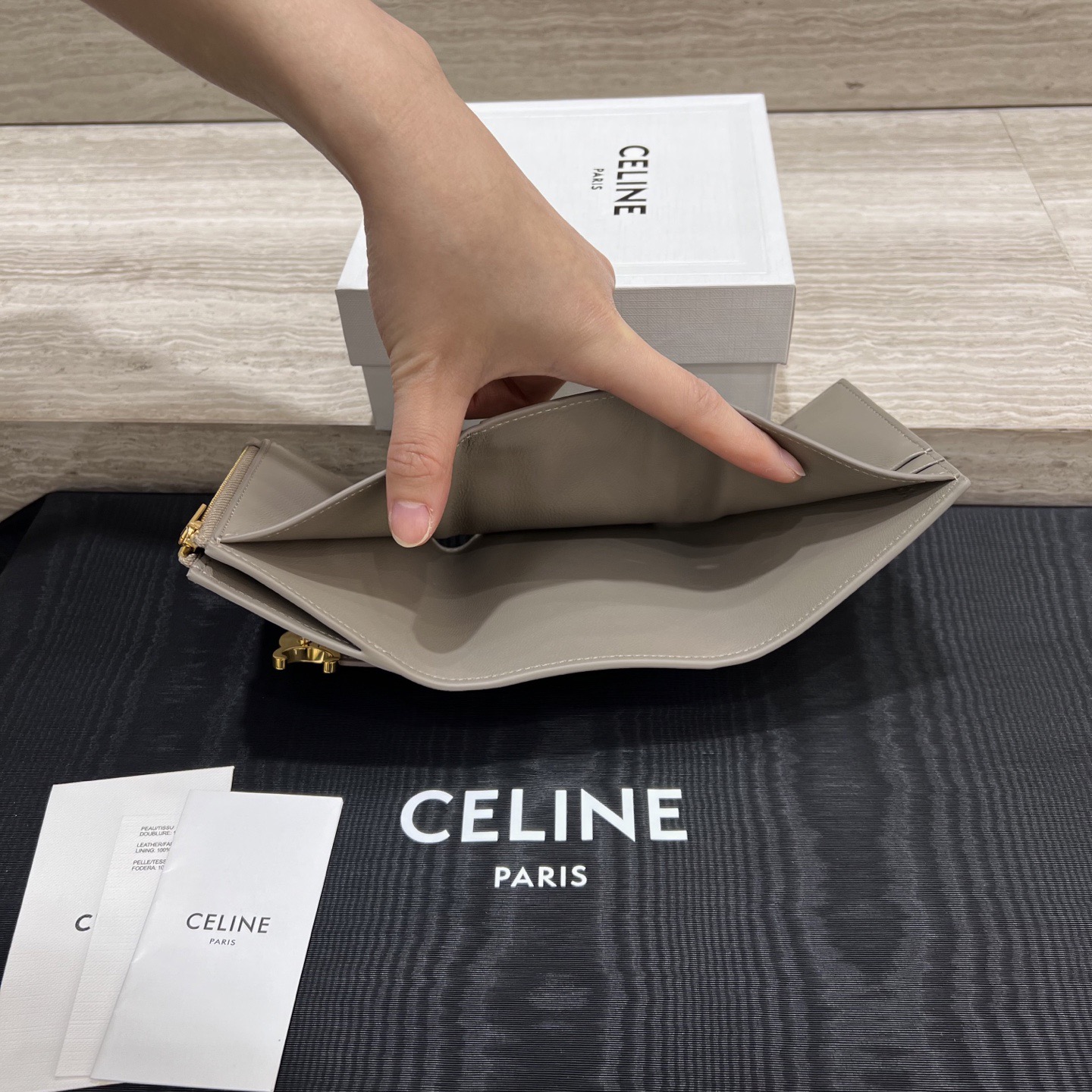 Кошелёк женский в стиле Celine Victoire из натуральной кожи