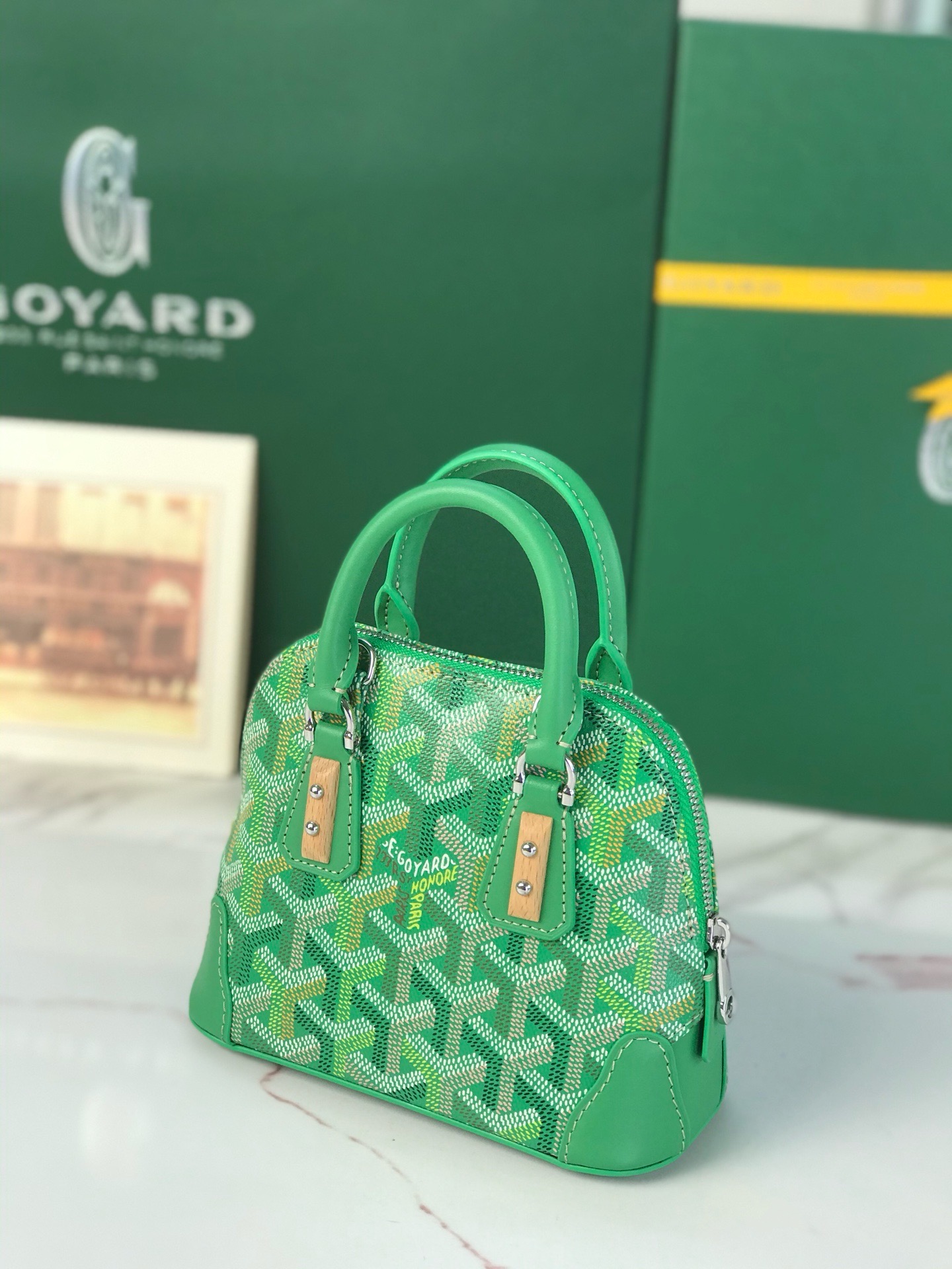 Сумка женская Goyard Vendôme Nano зелёного цвета