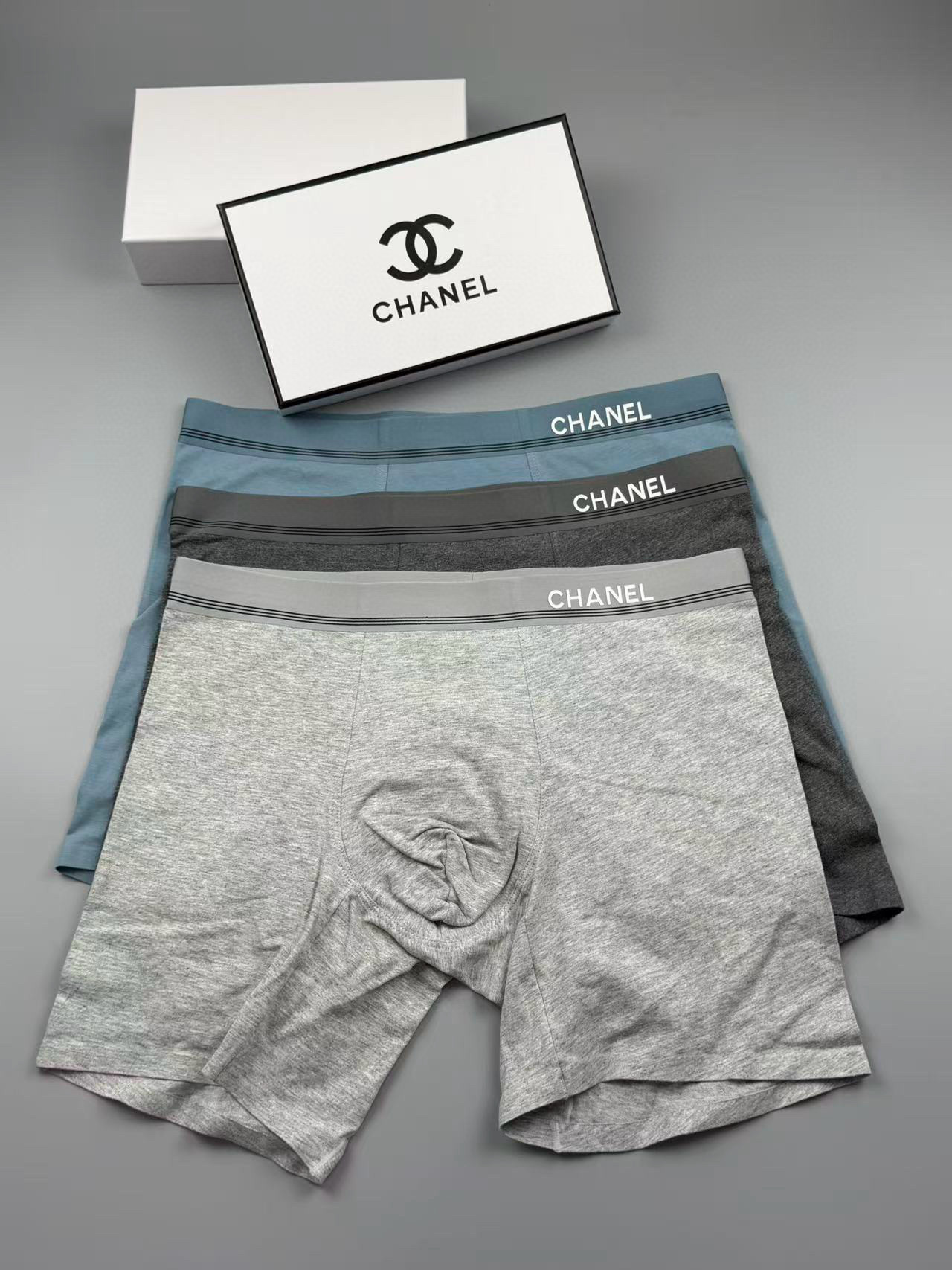 Трусы-боксеры мужские в стиле Chanel ( набор 3 шт.)