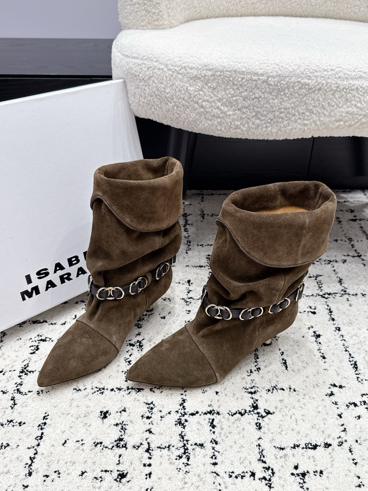 Полусапоги женские Isabel Marant цвета хаки