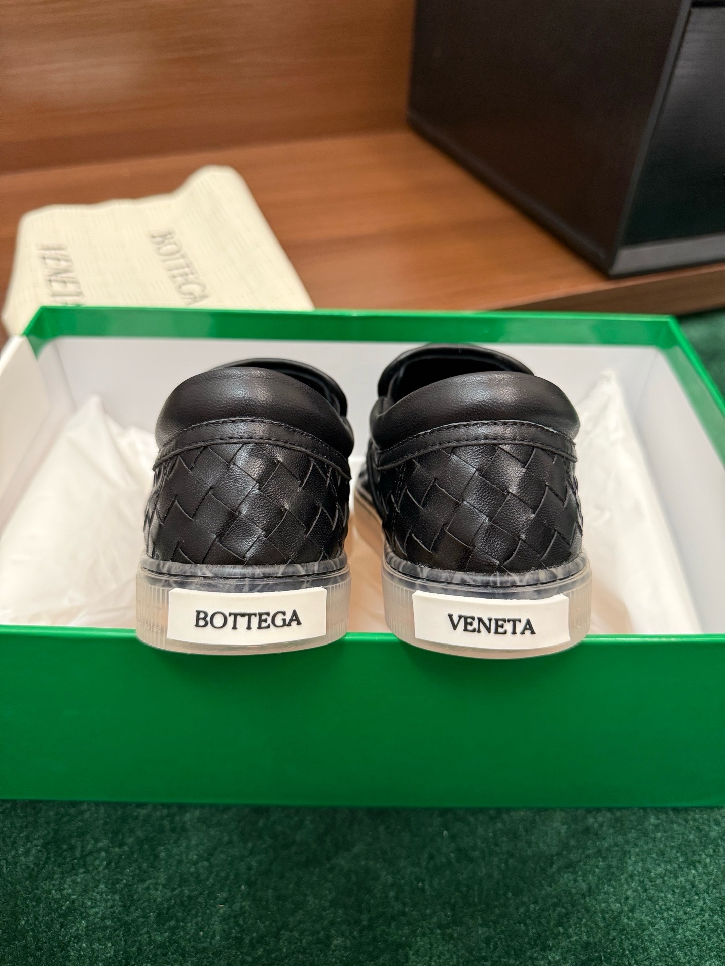 Слипоны Bottega Veneta Serena чёрного цвета