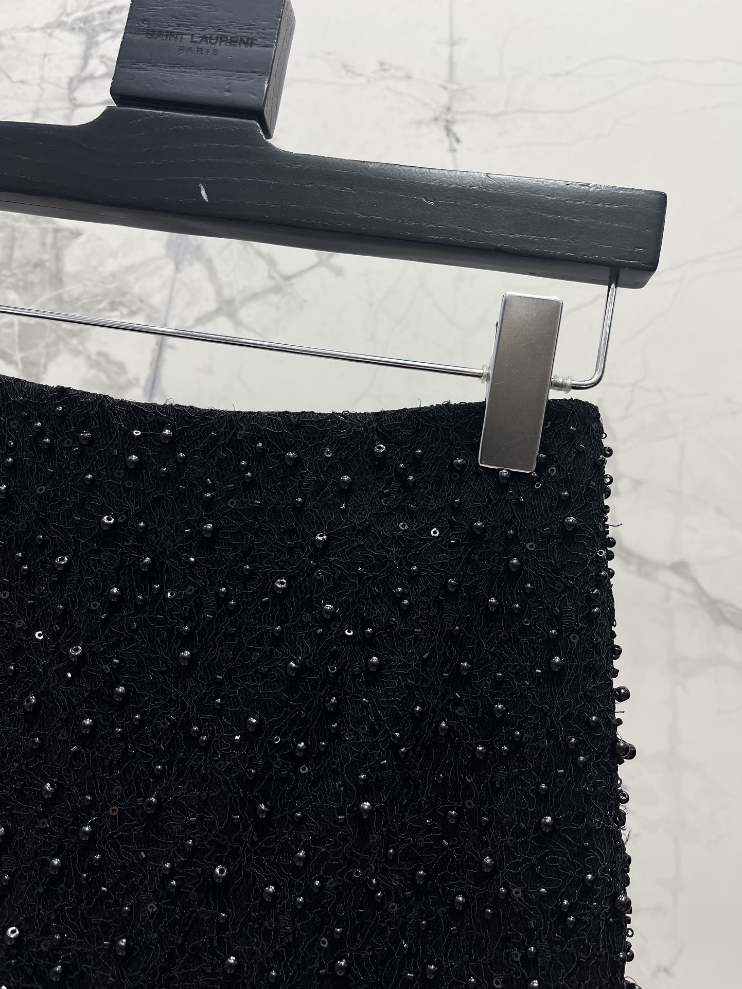 Юбка женская в стиле Saint Laurent чёрного цвета