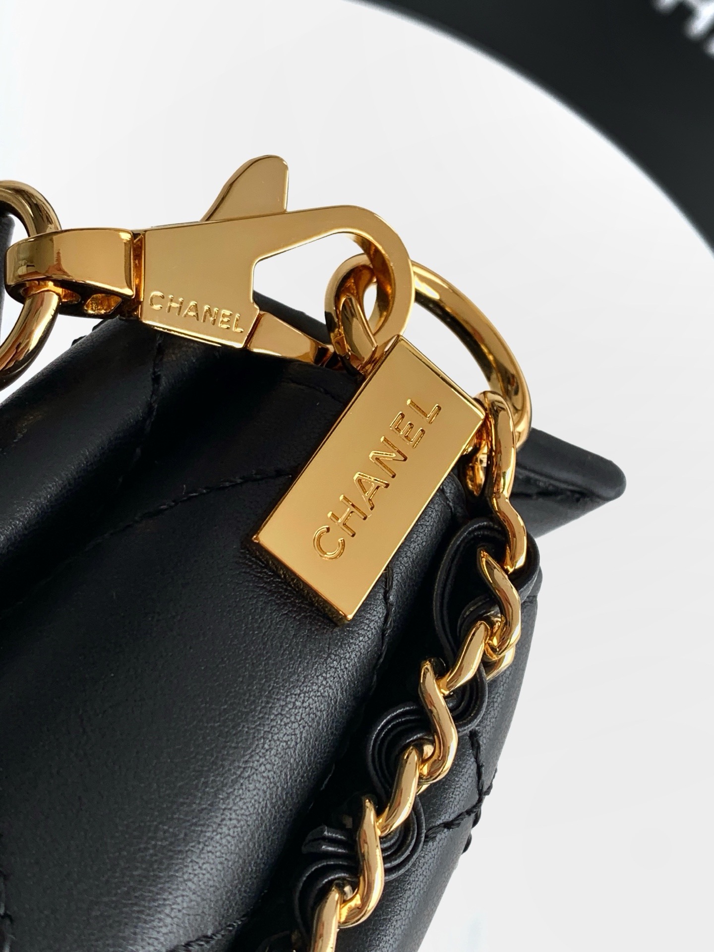 Сумка женская в стиле Chanel Hobo чёрного цвета