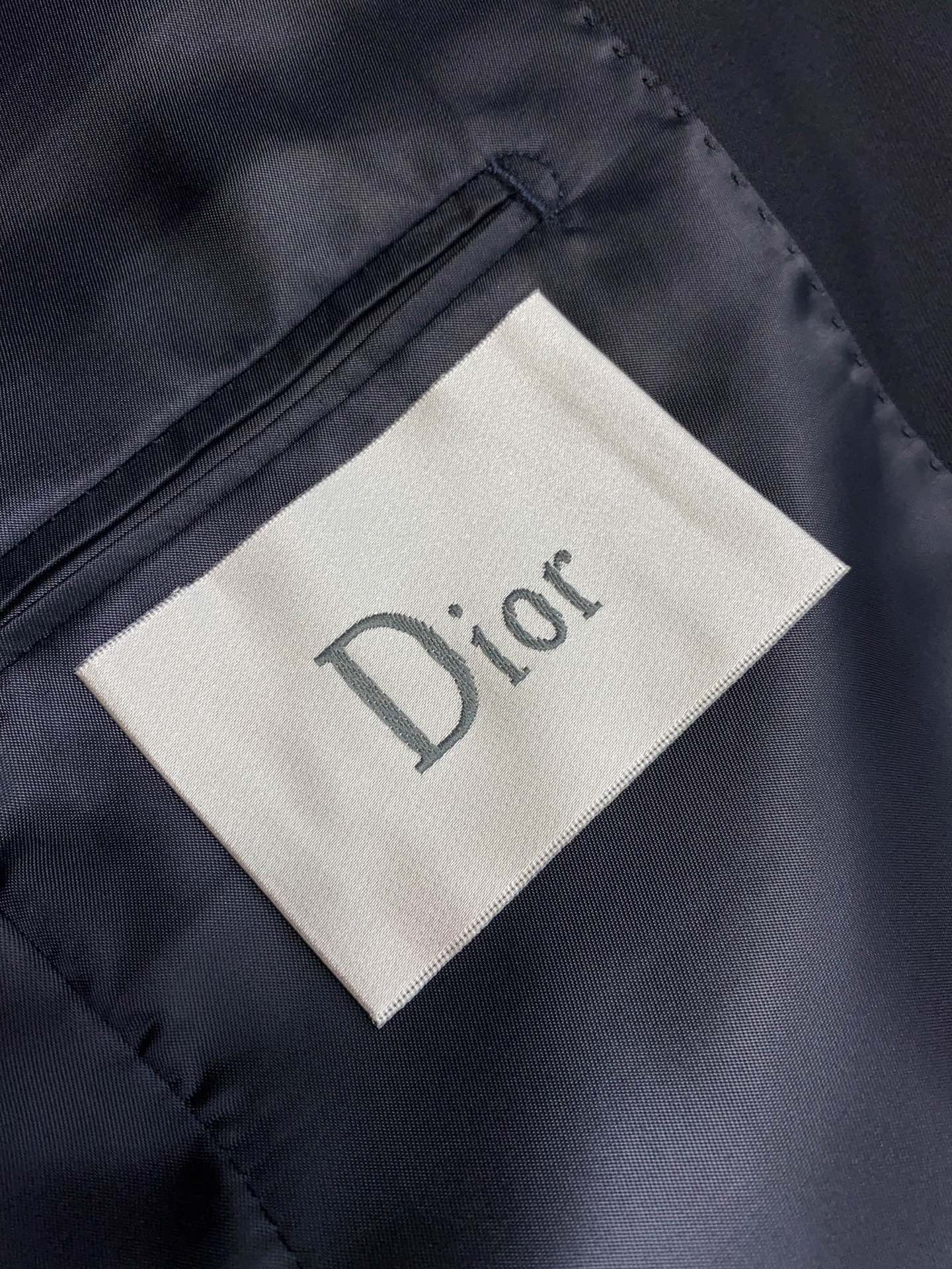 Костюм мужской в стиле Dior темно-синего цвета (пиджак + брюки)
