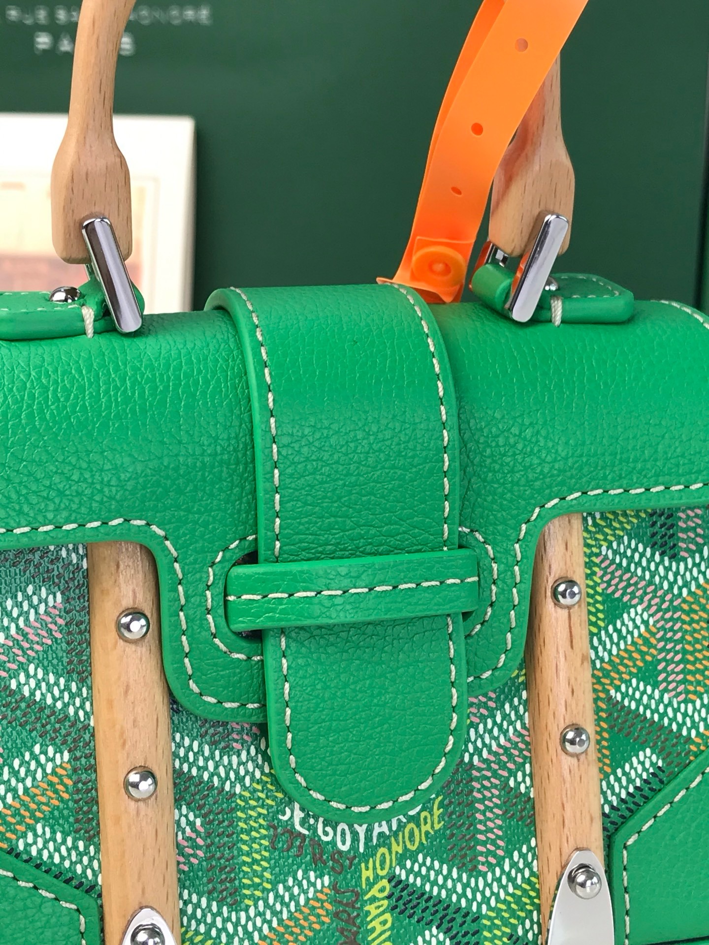 Сумка женская Goyard Saïgon Nano зелёного цвета