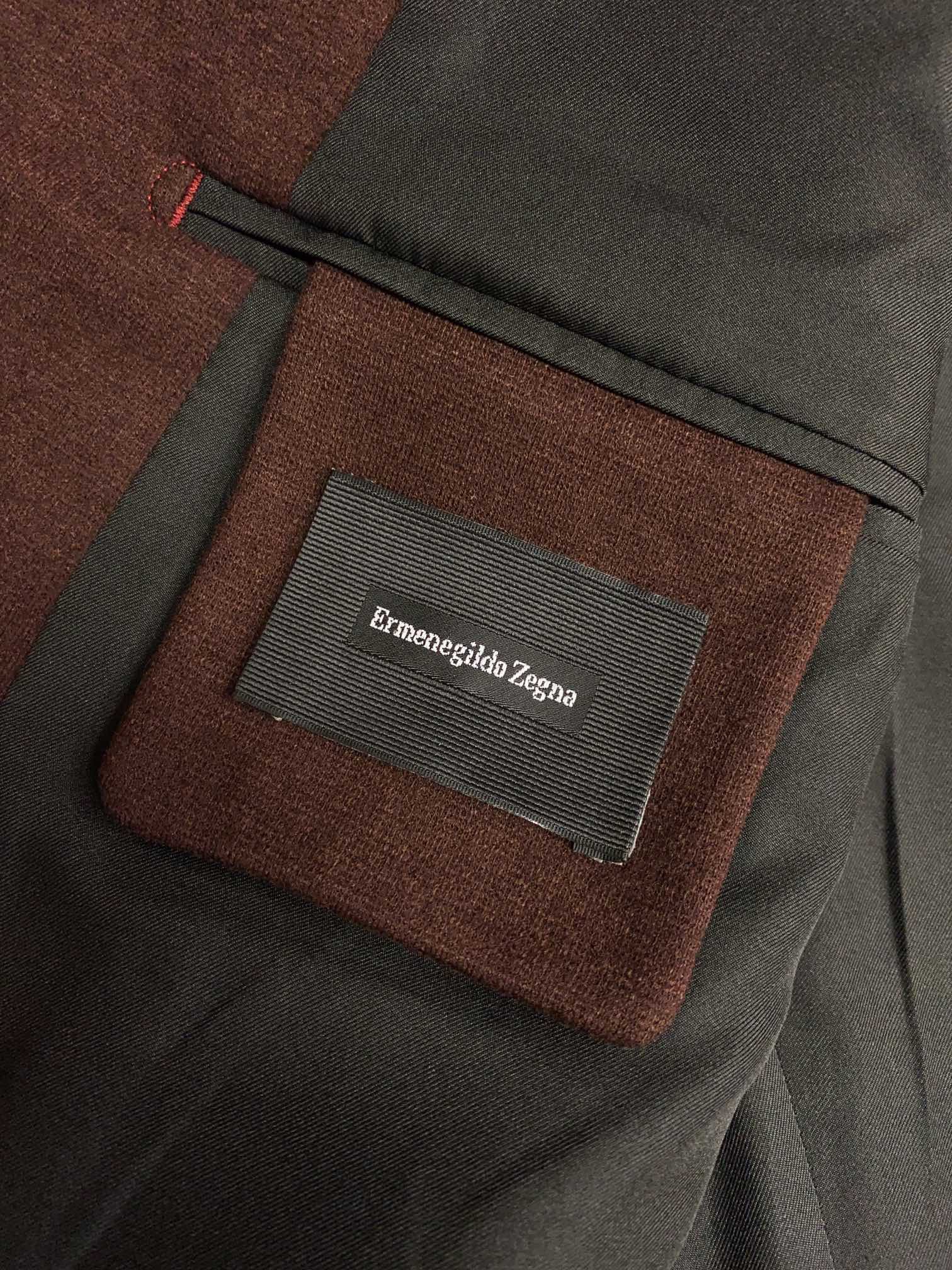 Пиджак мужской в стиле Zegna классический коричневого цвета
