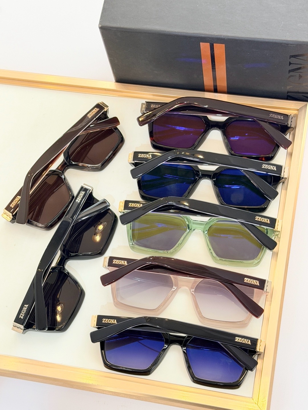 Очки солнцезащитные мужские в стиле Zegna