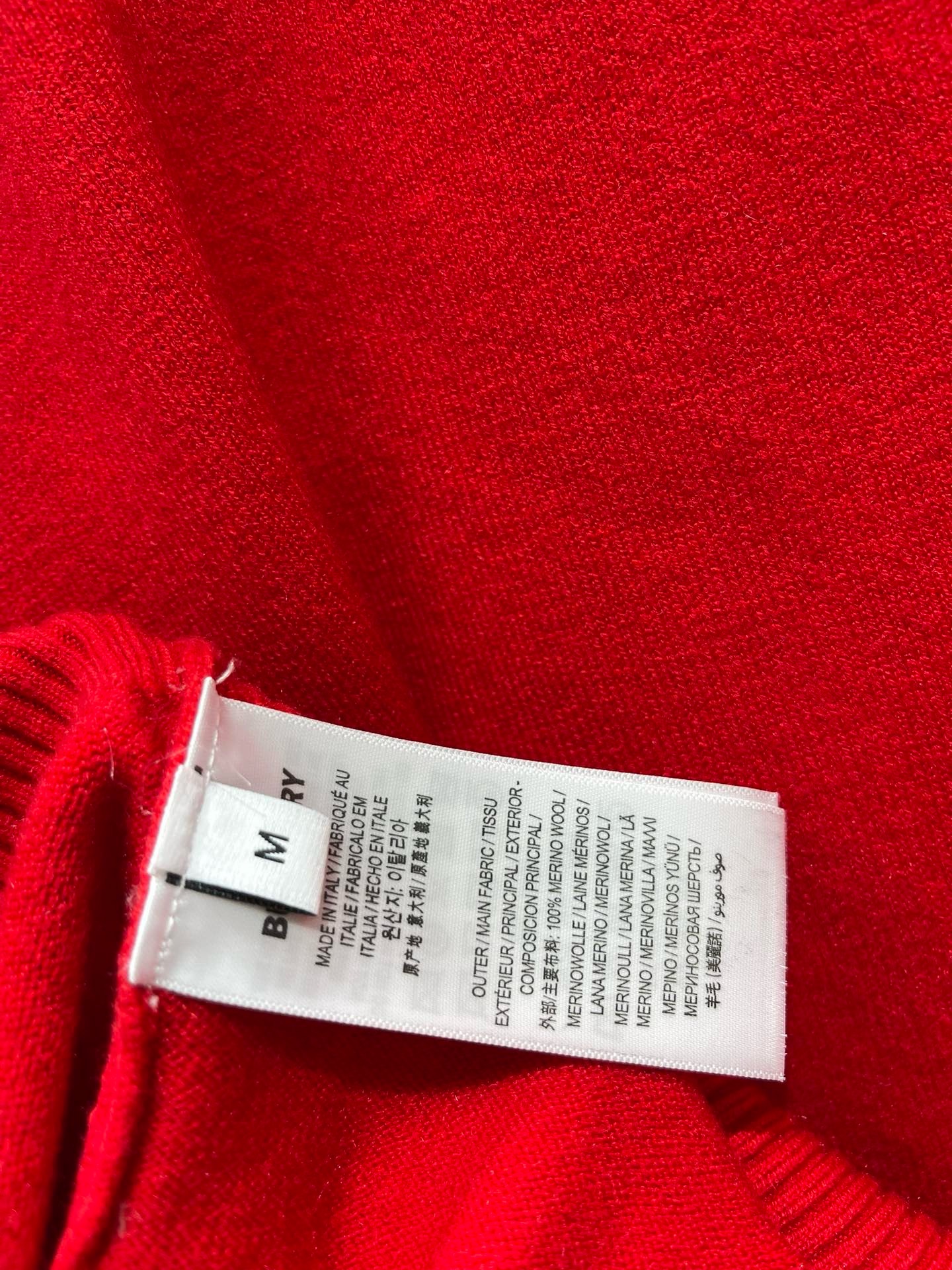 Кардиган женский Burberry EKD Cotton Wool Cardigan красного цвета
