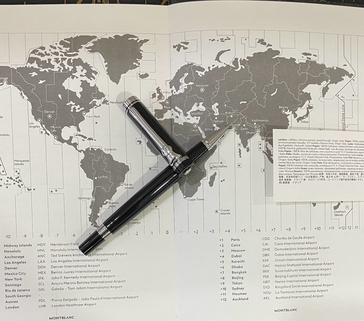 Набор канцелярский в стиле Montblanc: блокнот и ручка