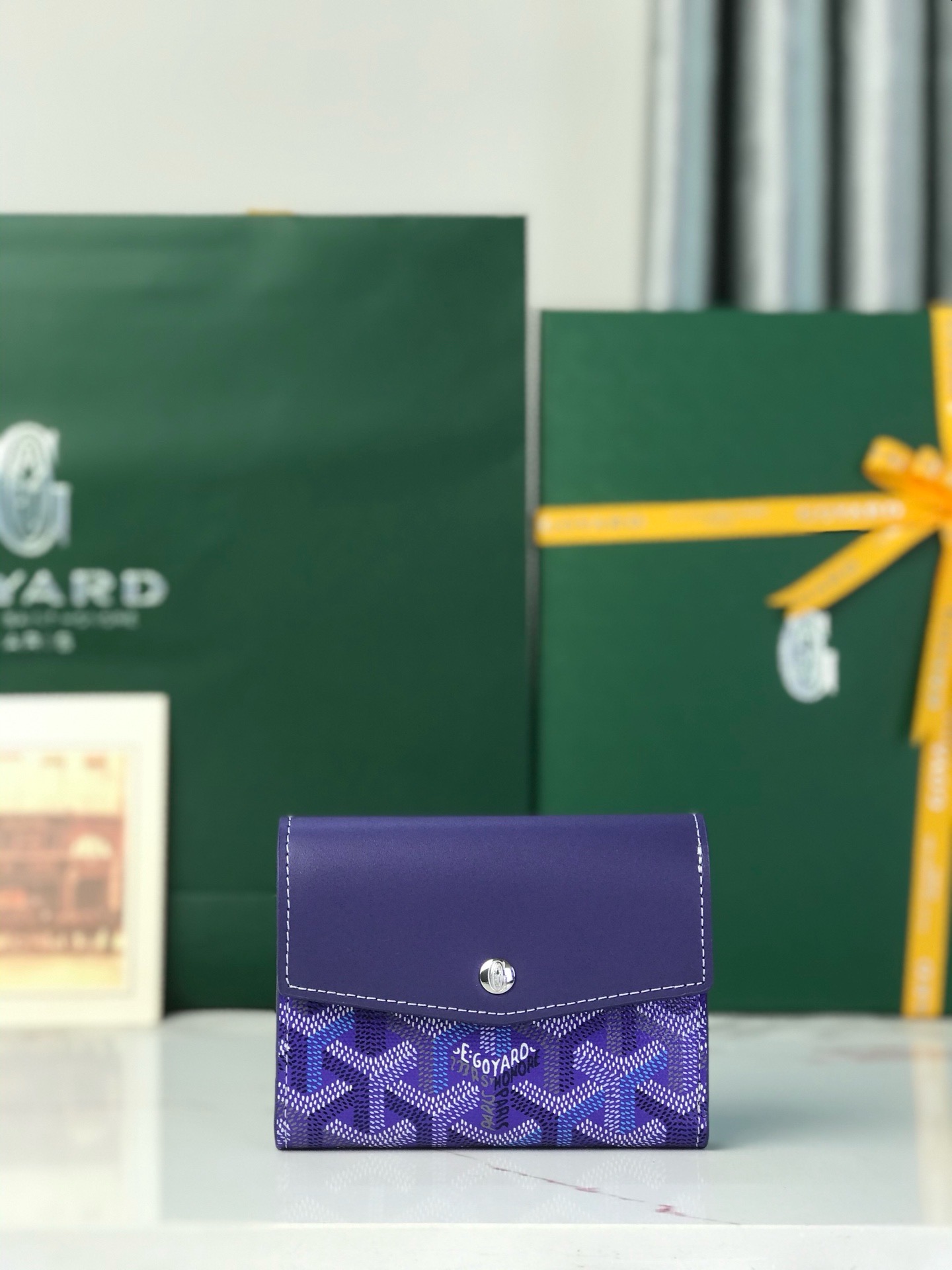 Кошелёк Goyard Saint-Gabriel Multicolour фиолетового цвета