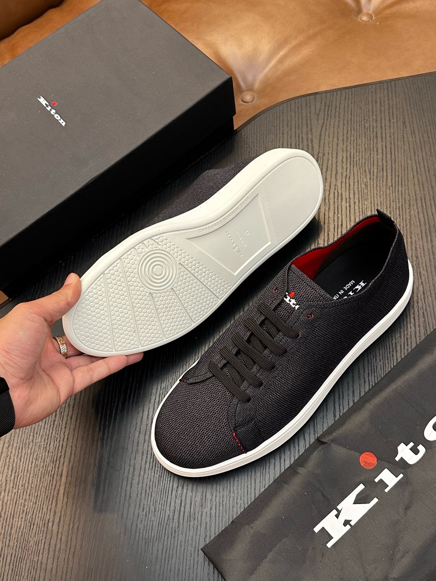 Кеды мужские Kiton FIT чёрного цвета