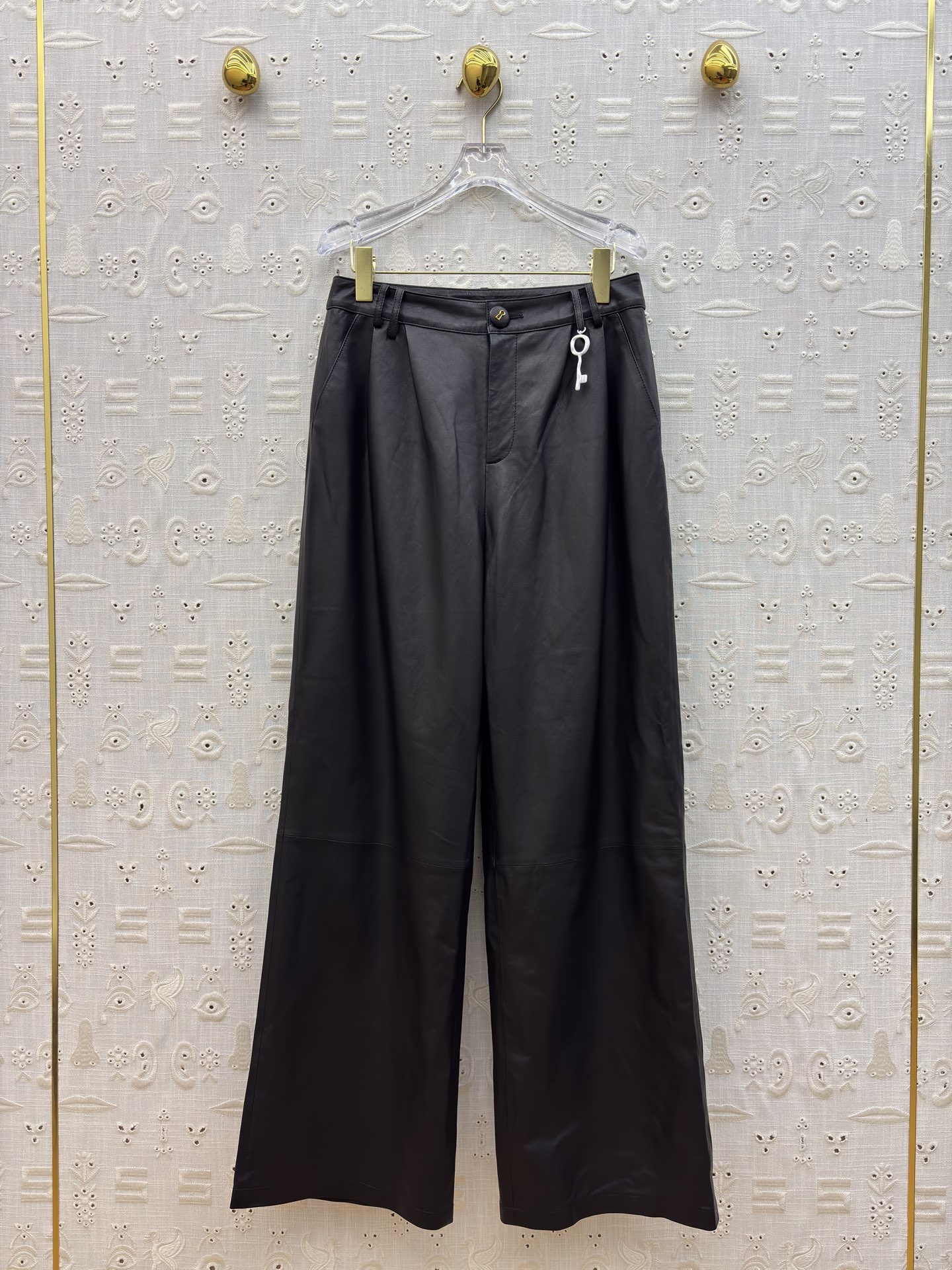 Брюки женские Schiaparelli широкого кроя с высокой посадкой чёрного цвета