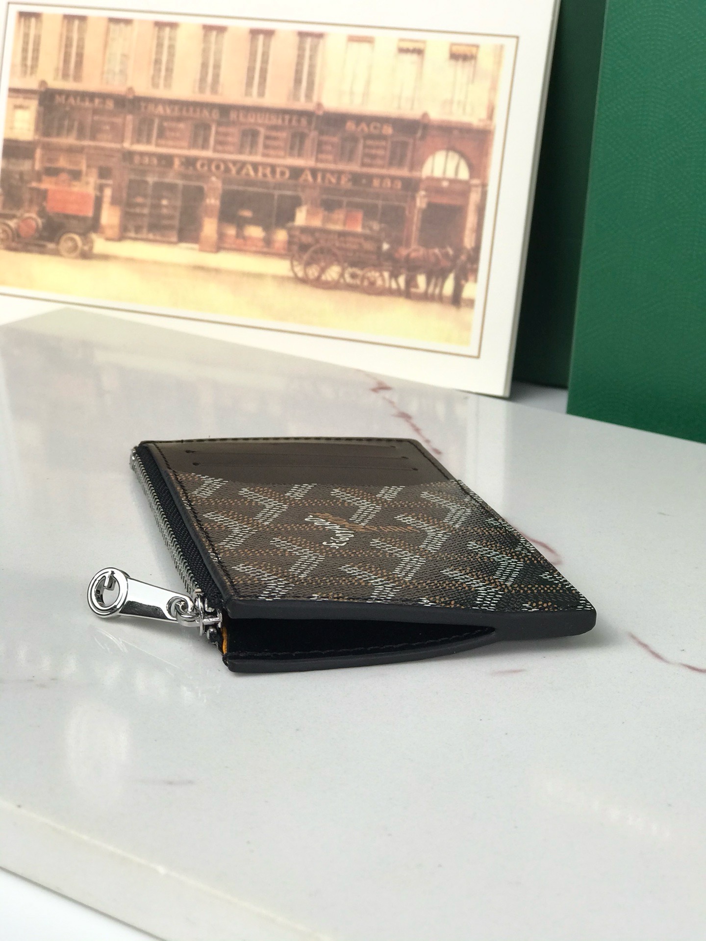 Картхолдер Goyard Bourbon чёрного цвета