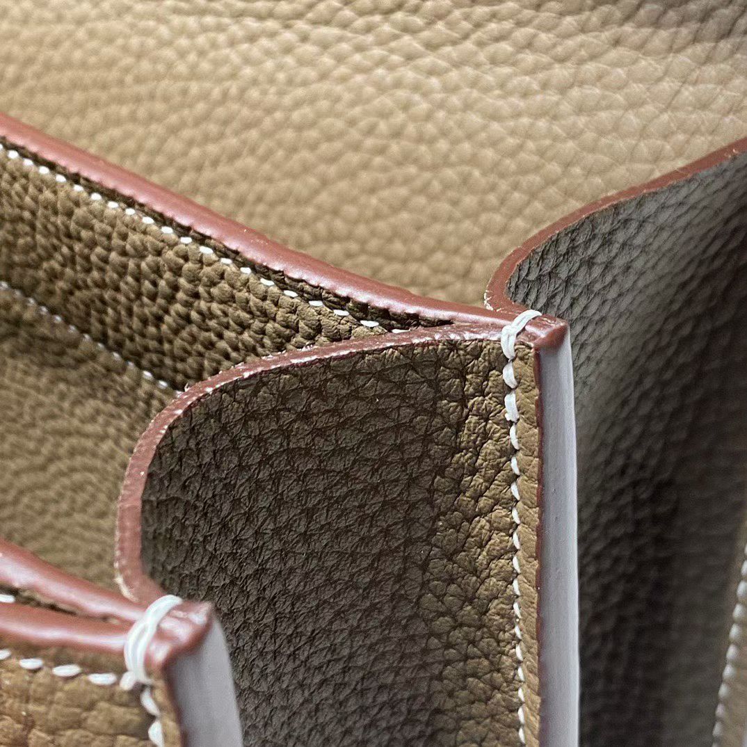 Портфель мужской Hermès Sac à Dépêches 38  серого тауп цвета