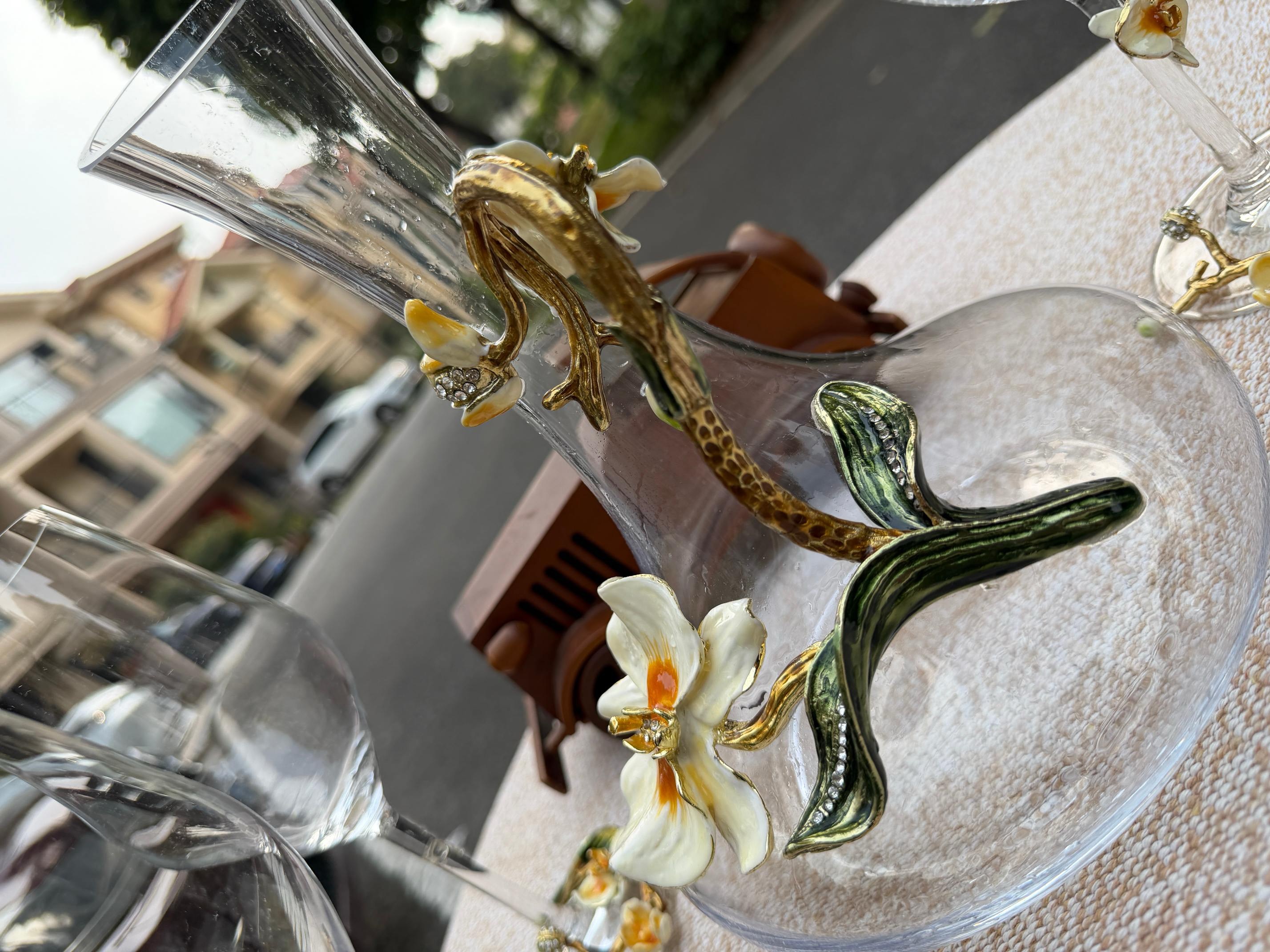 Набор бокалов в стиле Rosenthal с цветочным декором