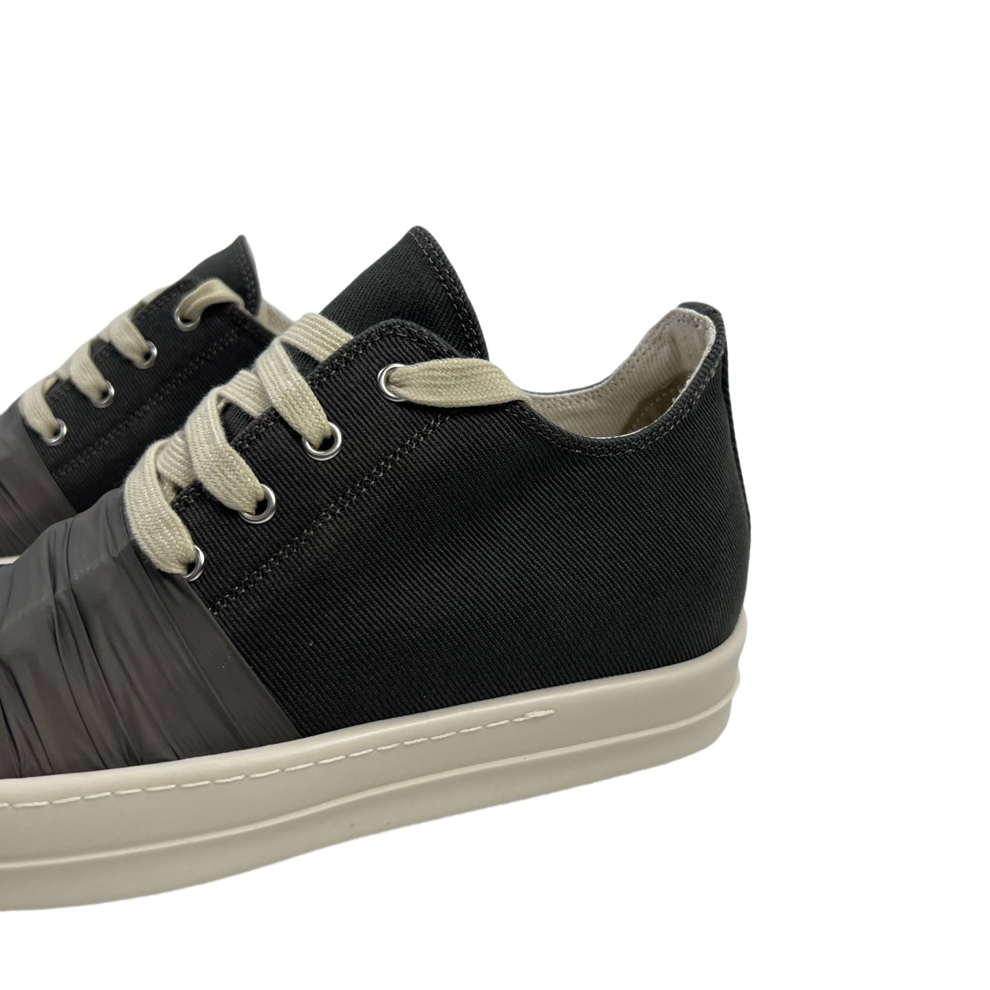 Кеды низкие унисекс в стиле Rick Owens чёрного цвета