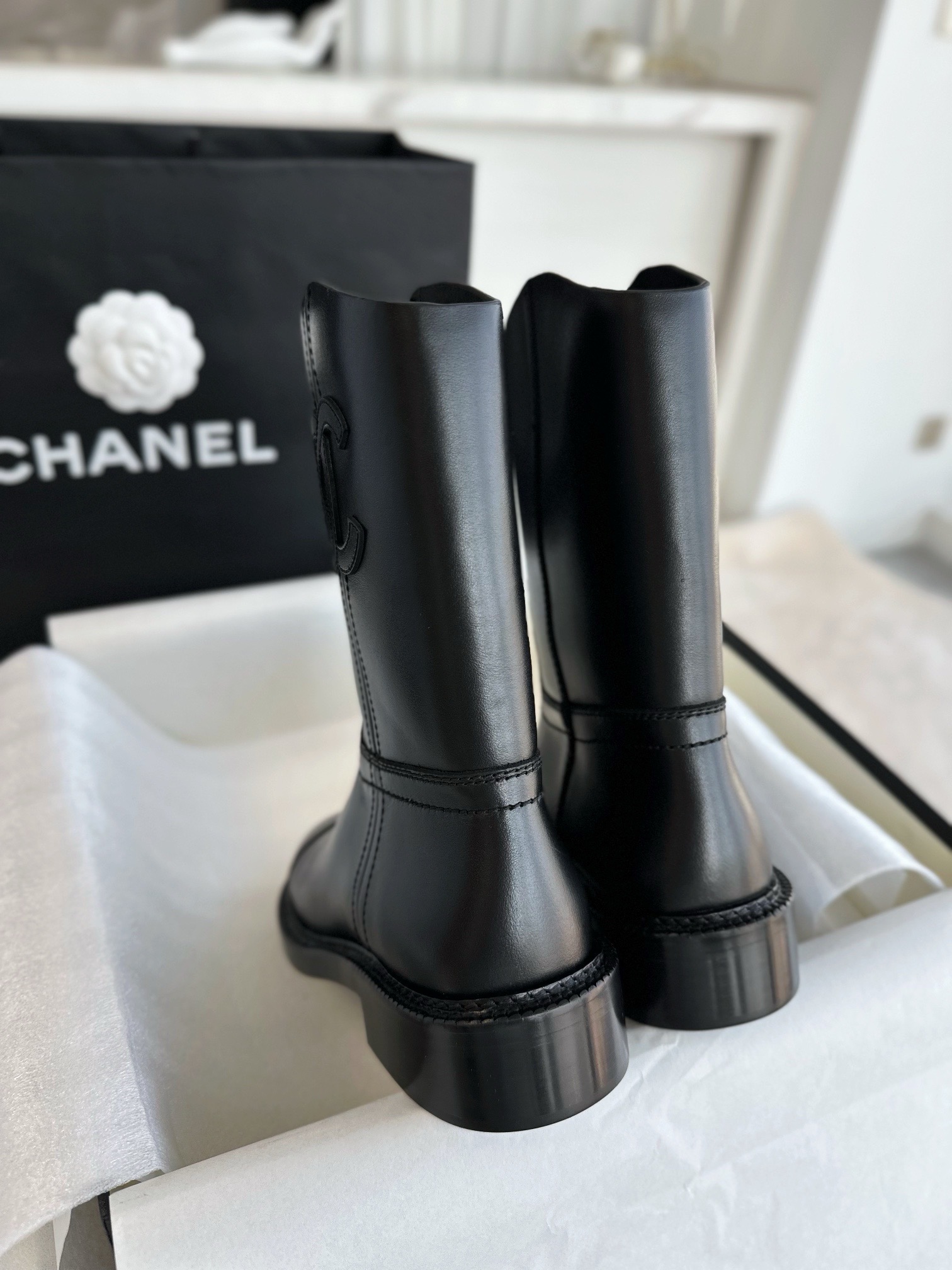 Полусапоги женские Chanel Western чёрного цвета