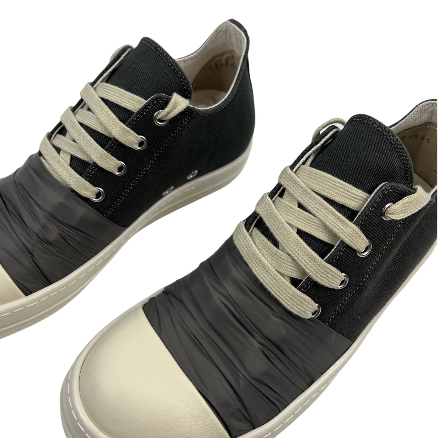 Кеды низкие унисекс в стиле Rick Owens чёрного цвета