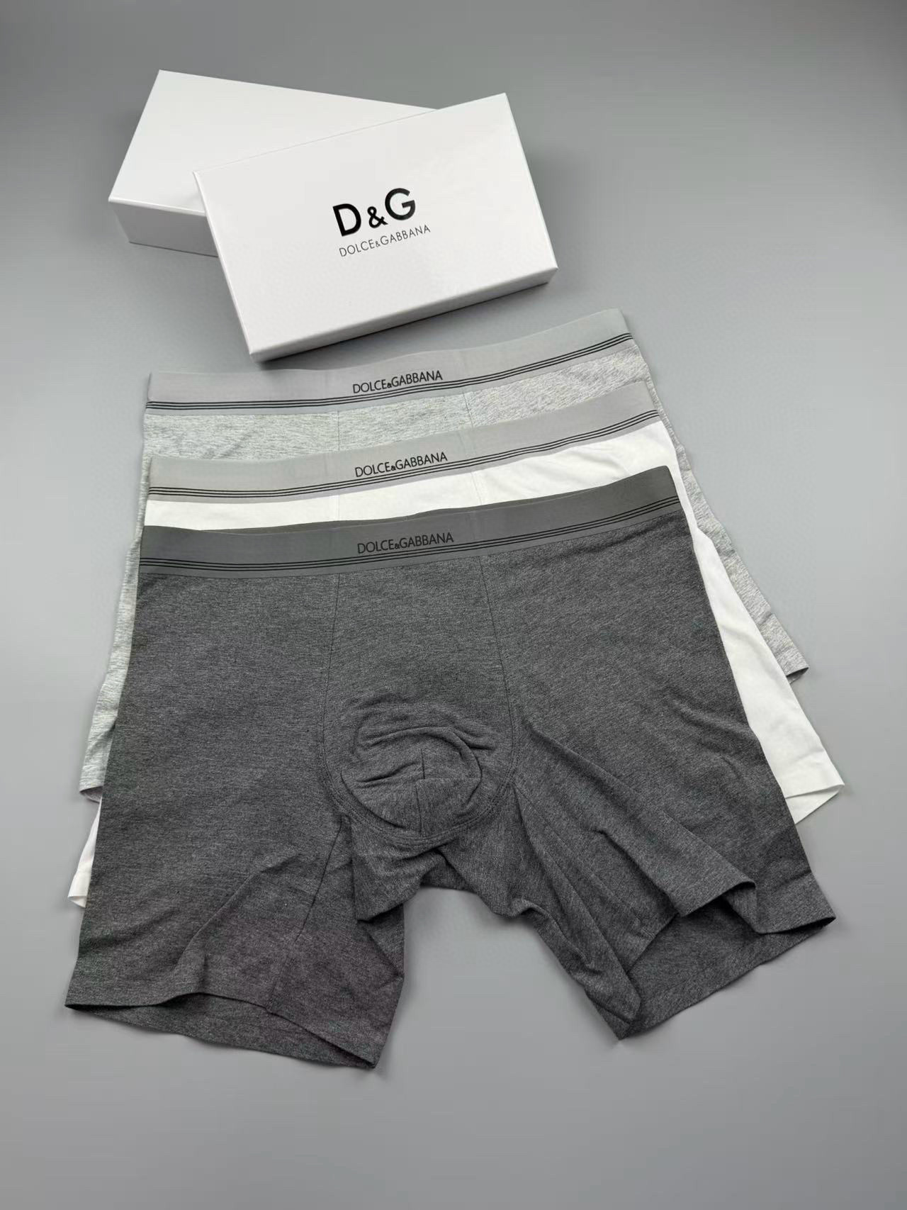 Трусы-боксеры мужские в стиле Dolce & Gabbana (набор 3 шт.)