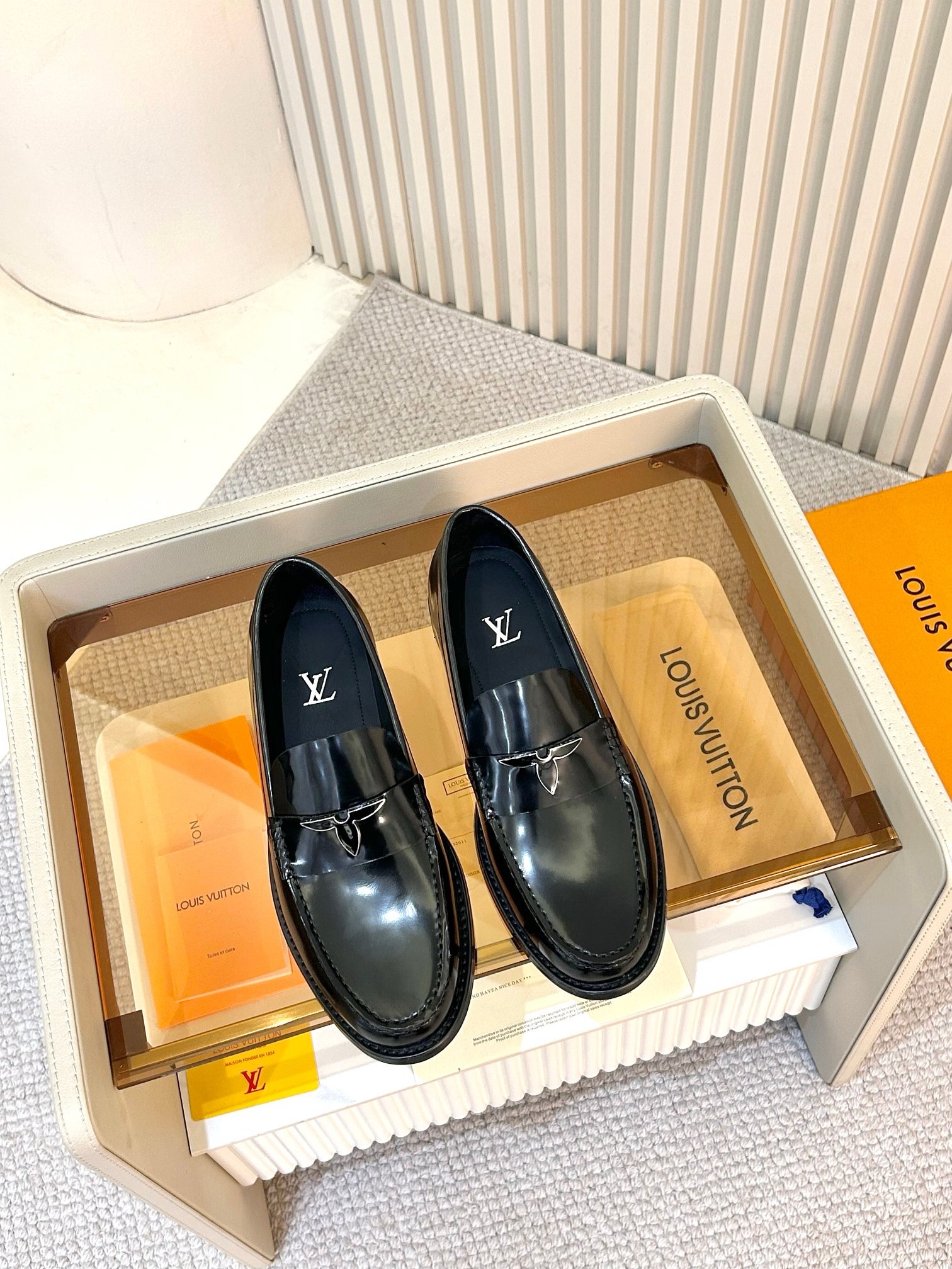Лоферы мужские Louis Vuitton LV Oxford чёрного цвета