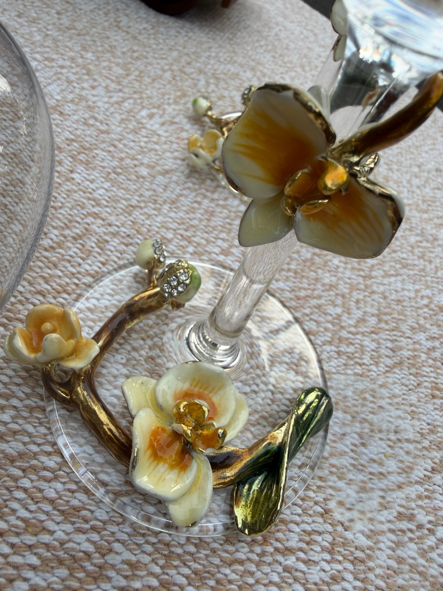 Набор бокалов в стиле Rosenthal с цветочным декором