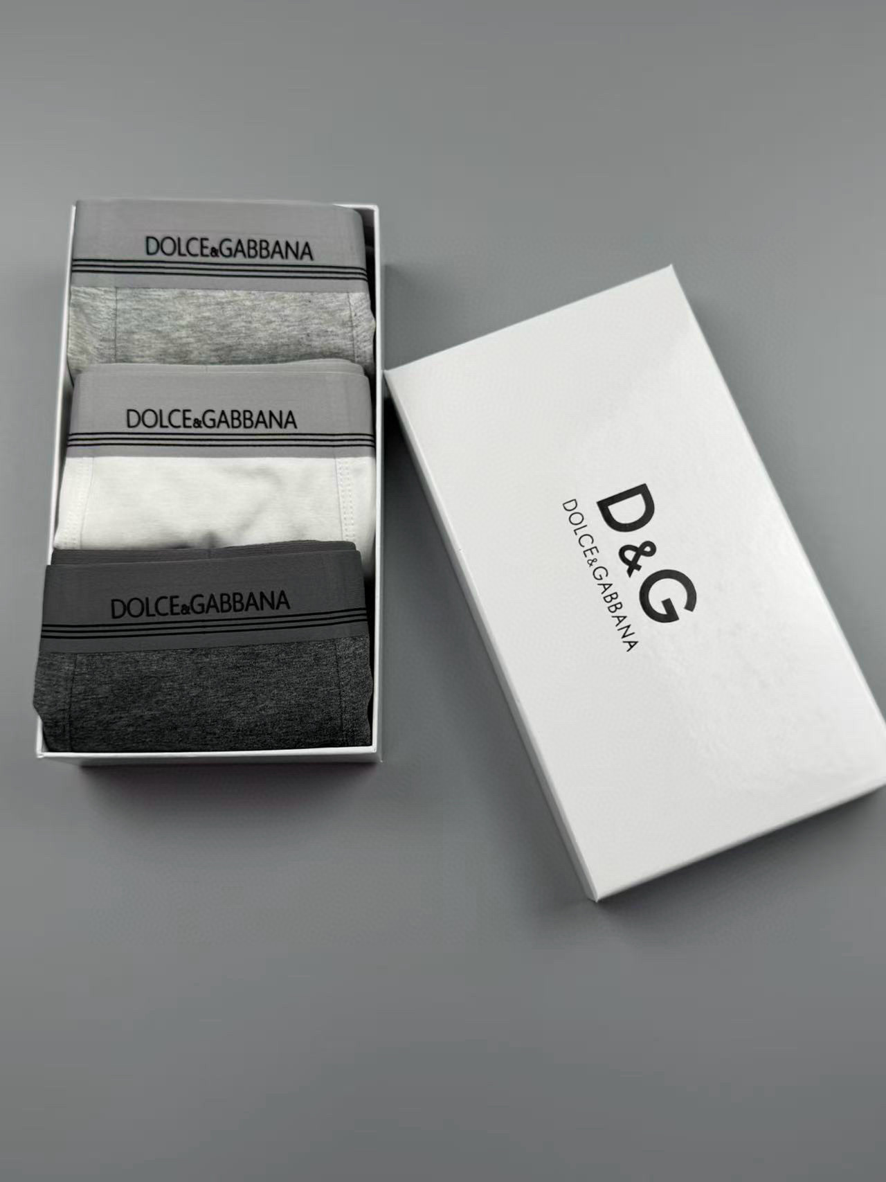 Трусы-боксеры мужские в стиле Dolce & Gabbana (набор 3 шт.)