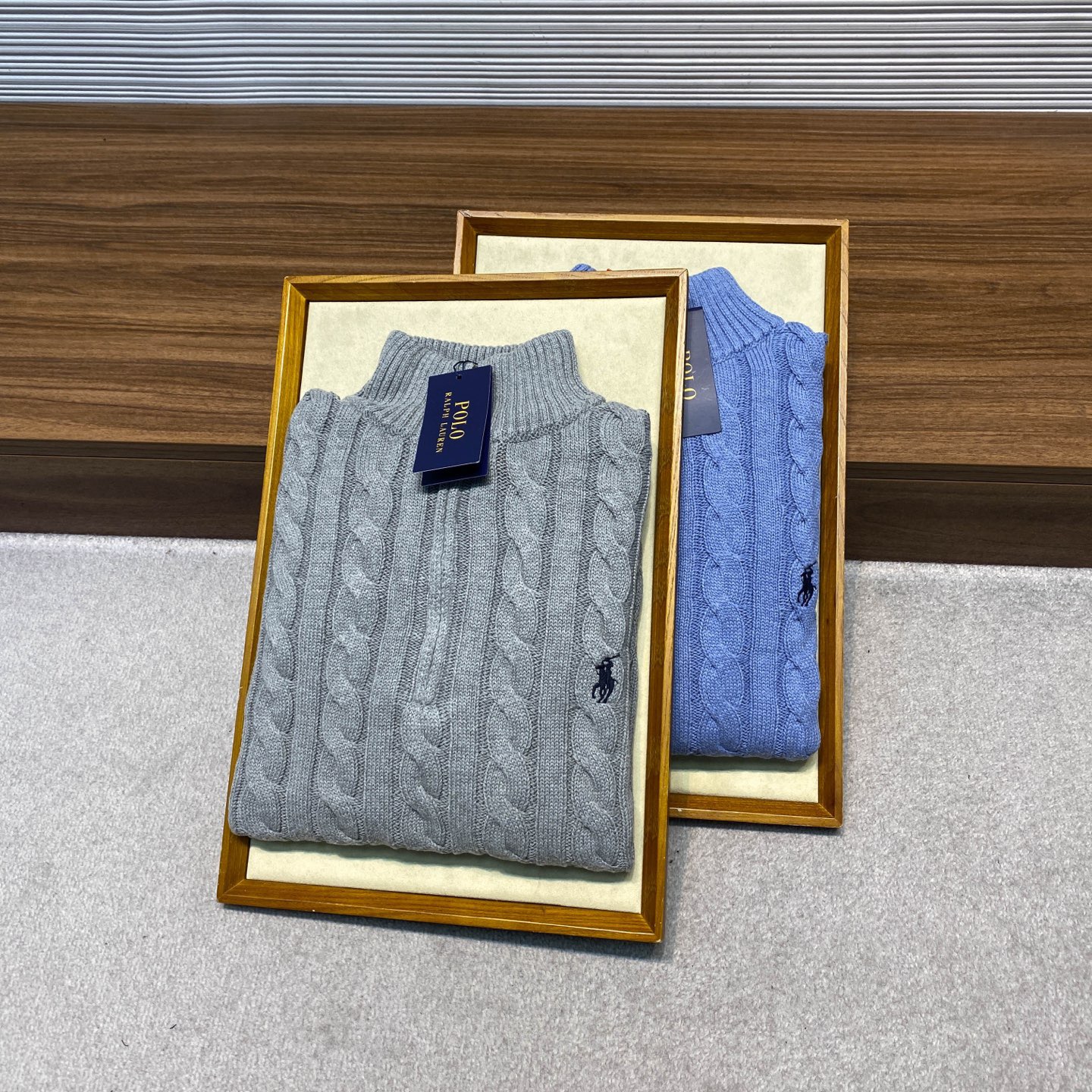 Свитер мужской в стиле Ralph Lauren  с узором «косы» 