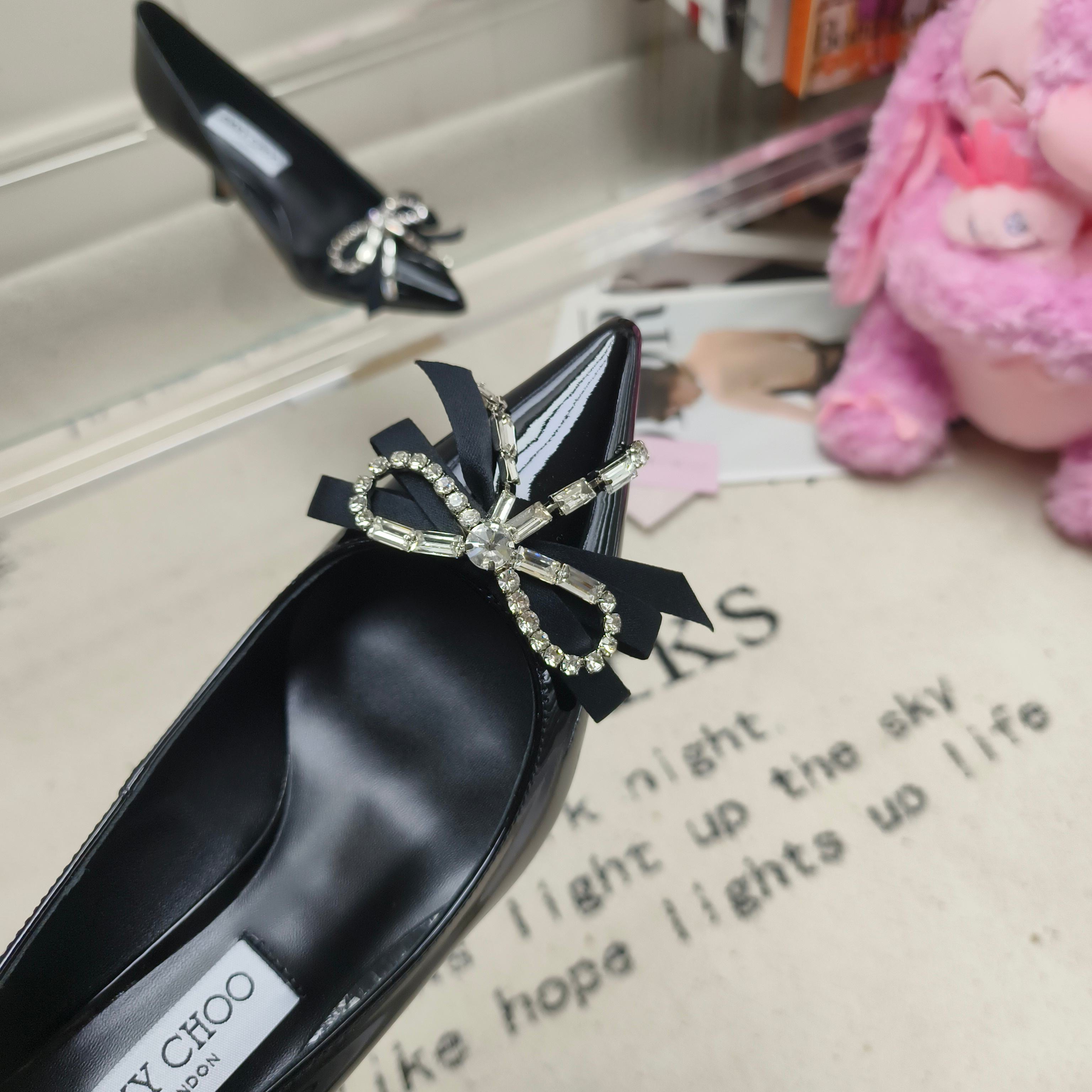 Туфли женские в стиле Jimmy Choo Auriа черного цвета