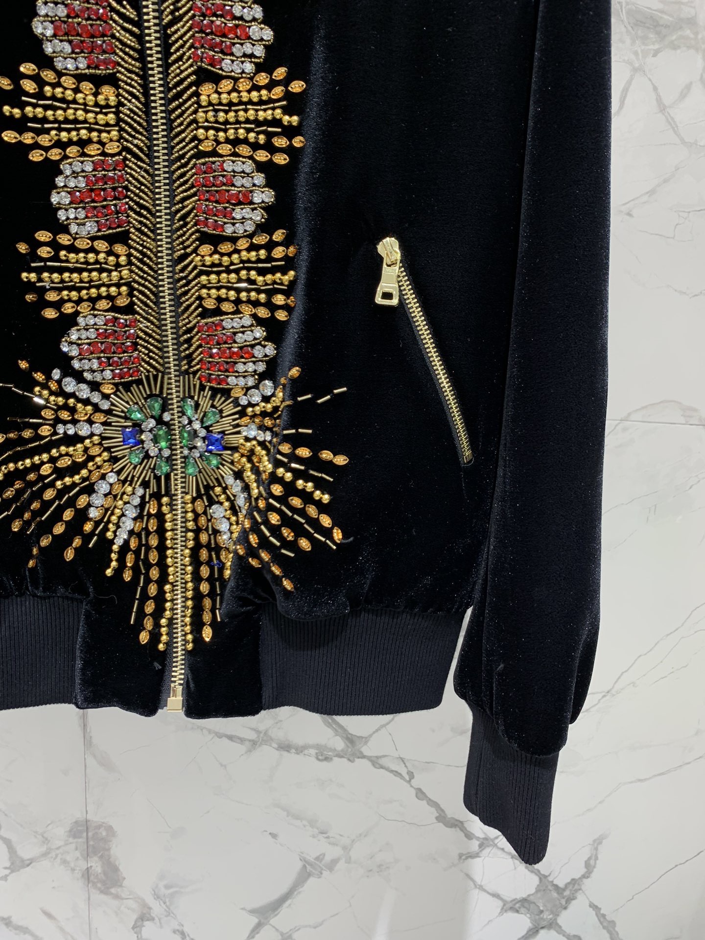 Куртка женская в стиле Balmain чёрного цвета