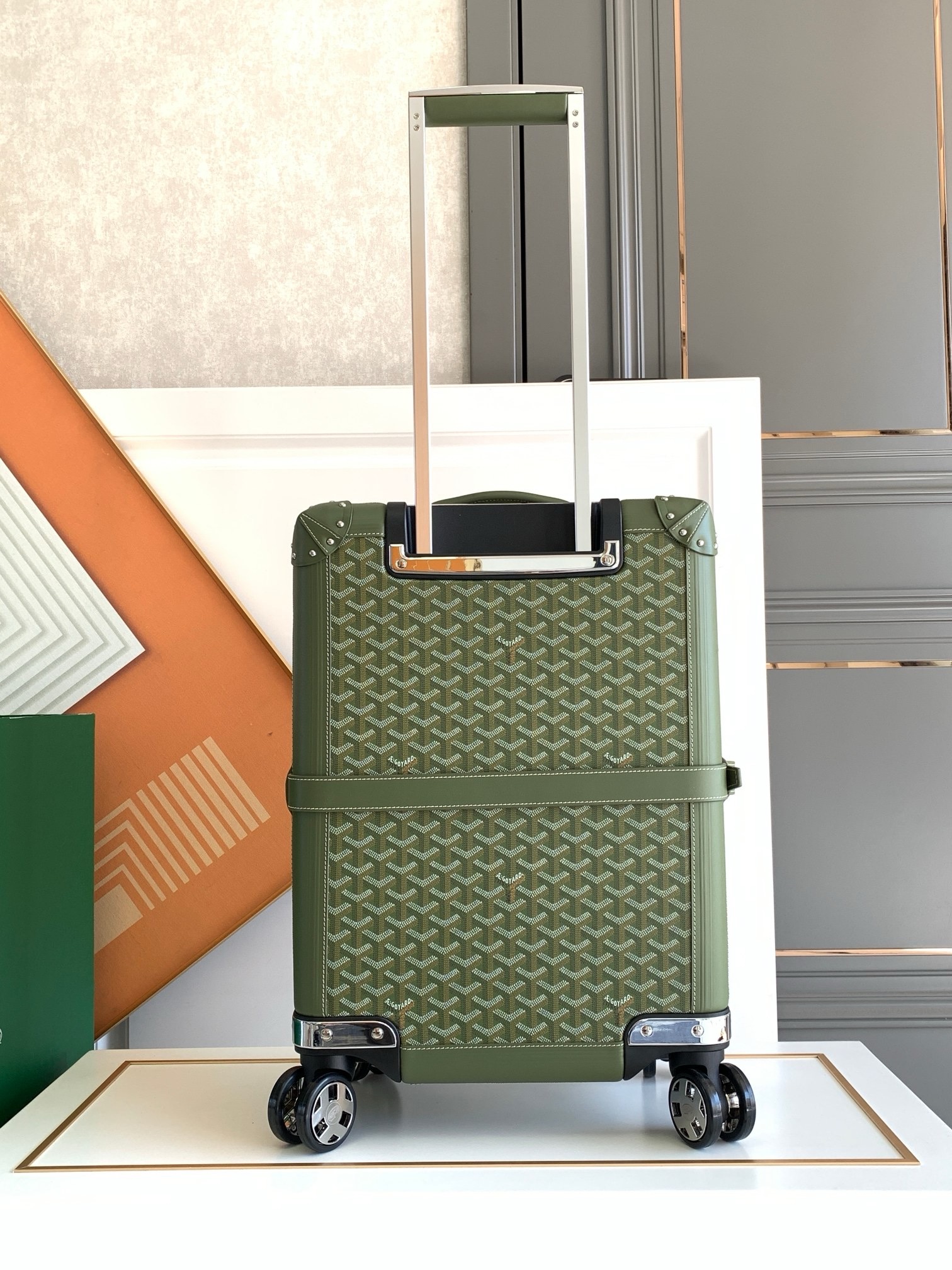 Чемодан Goyard Bourget PM зелёного цвета