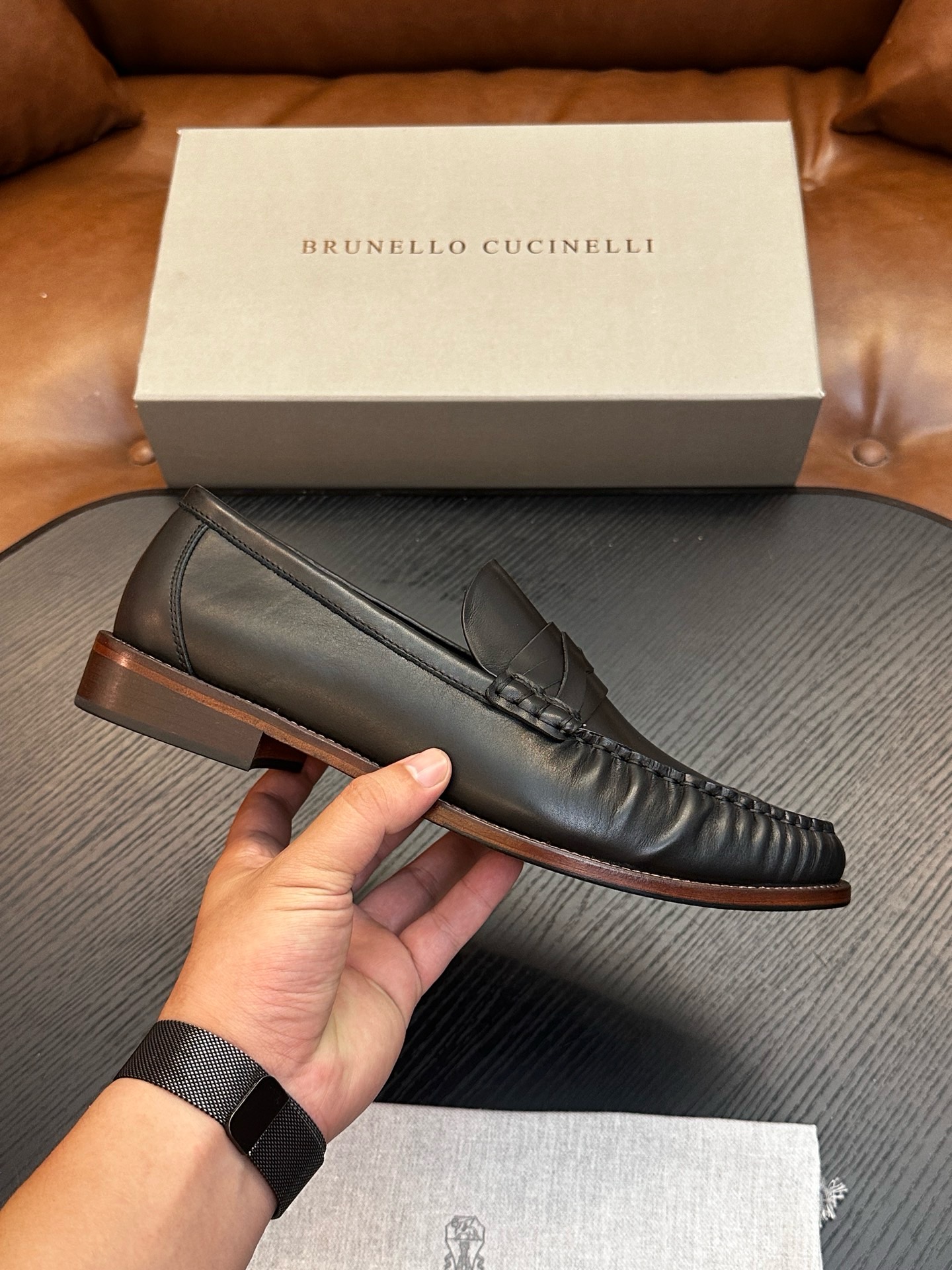 Лоферы мужские Brunello Cucinelli чёрного цвета