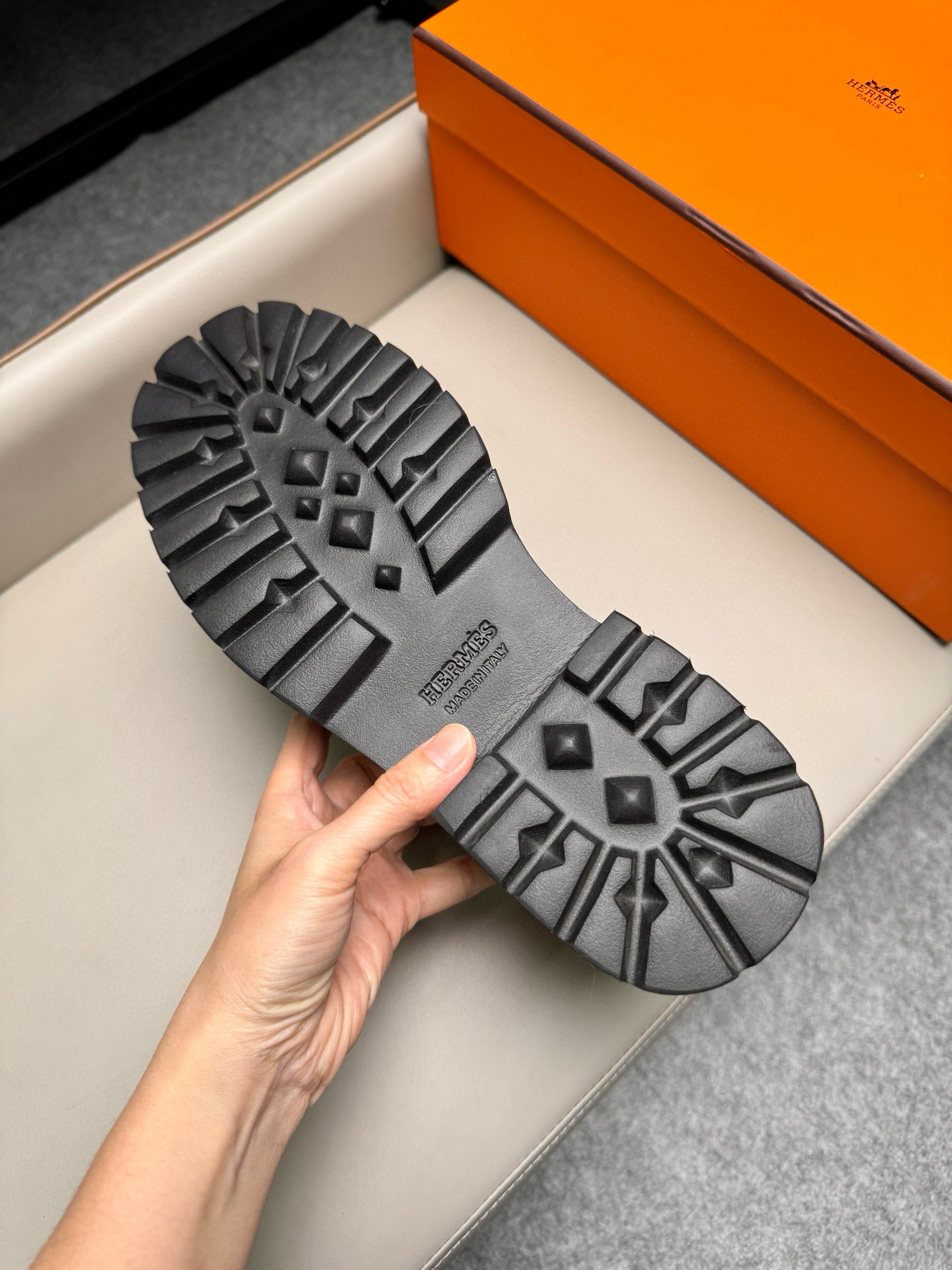 Лоферы мужские Hermes чёрного цвета