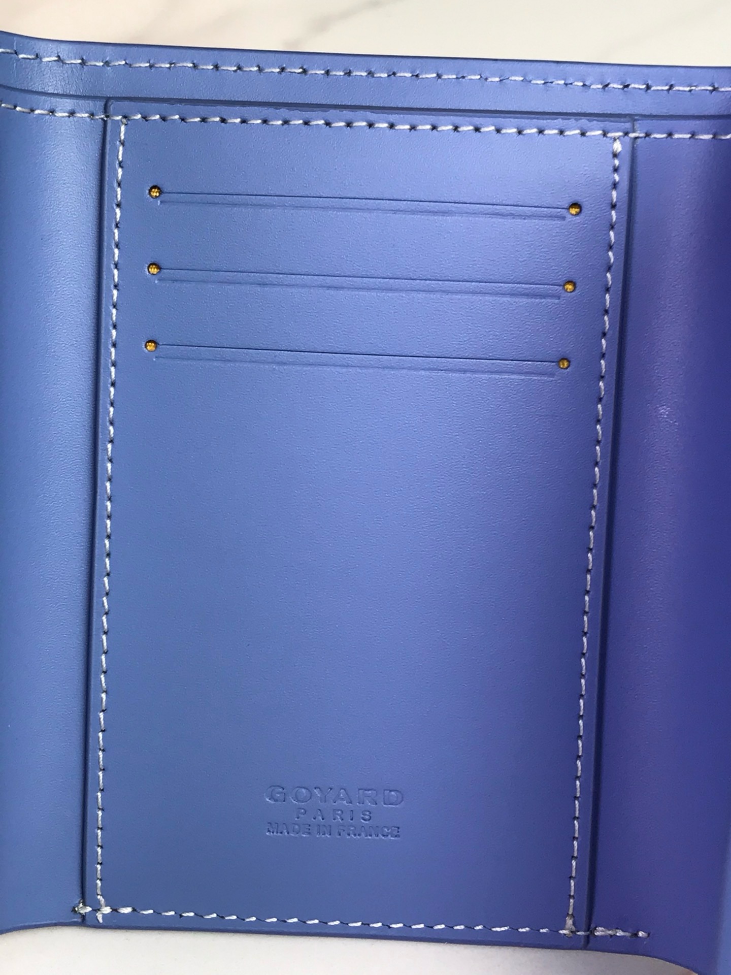 Кошелёк Goyard Saint-Gabriel синего цвета
