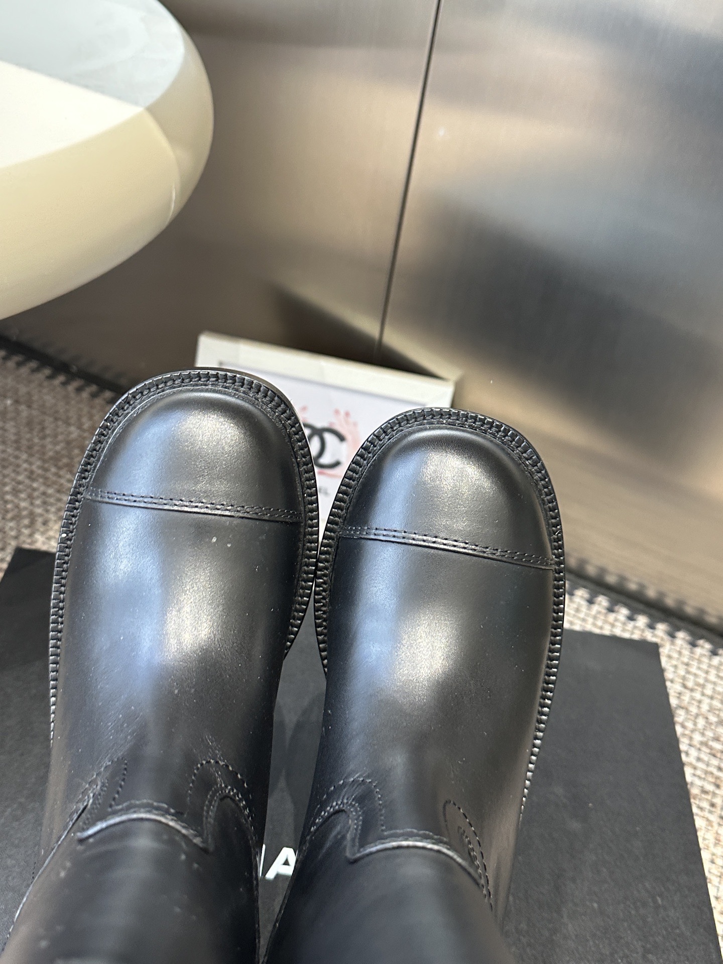 Сапоги женские Chanel High Boots черного цвета