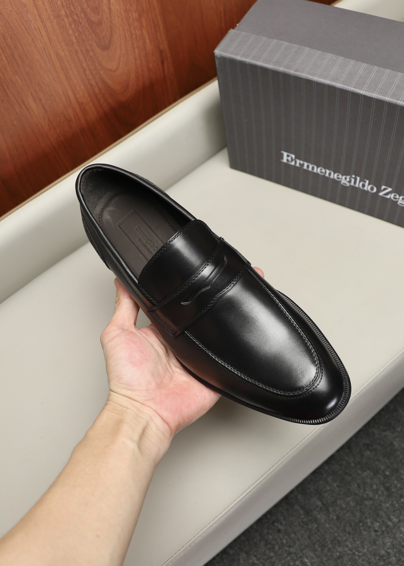 Лоферы мужские Ermenegildo Zegna чёрного цвета