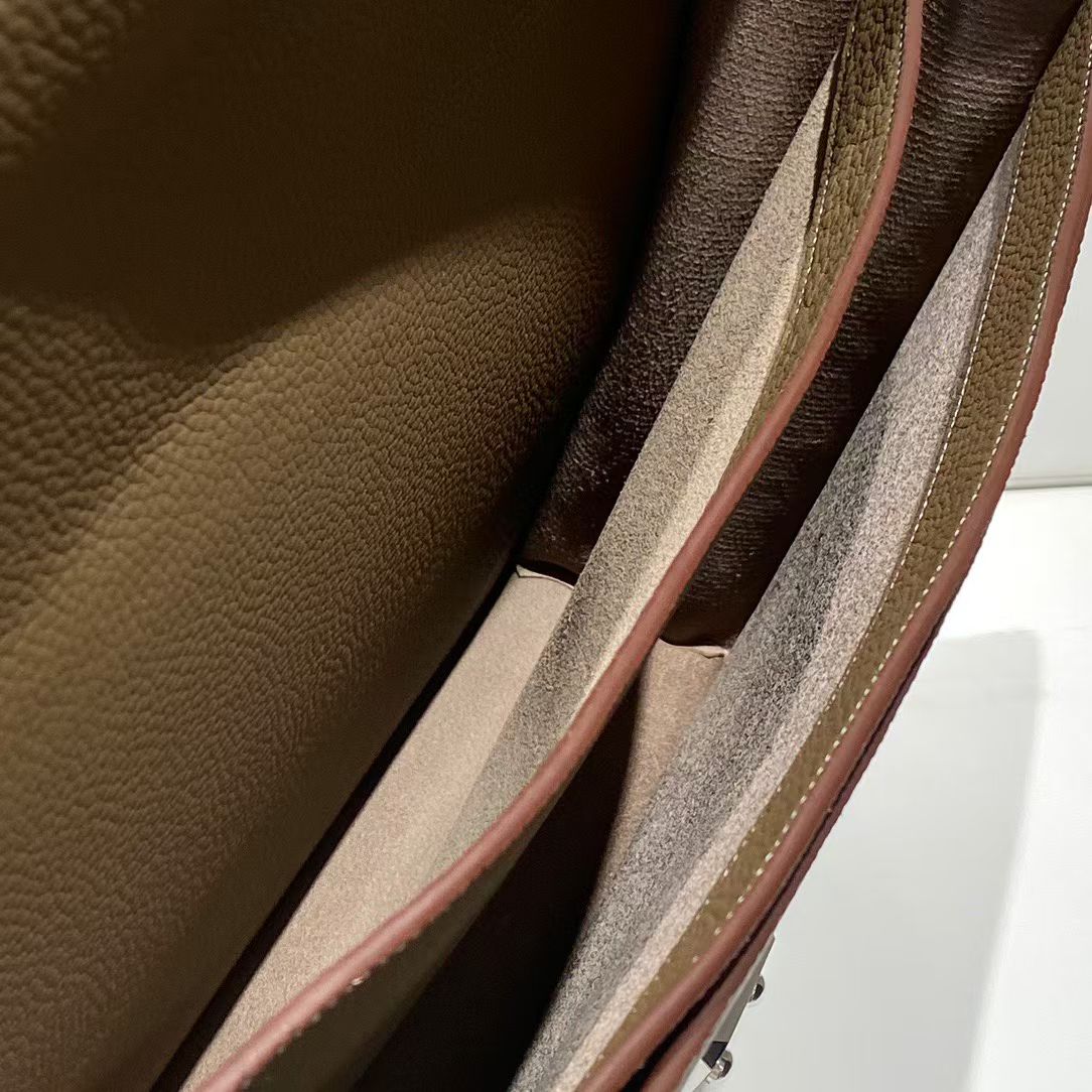 Портфель мужской Hermès Sac à Dépêches 38  серого тауп цвета