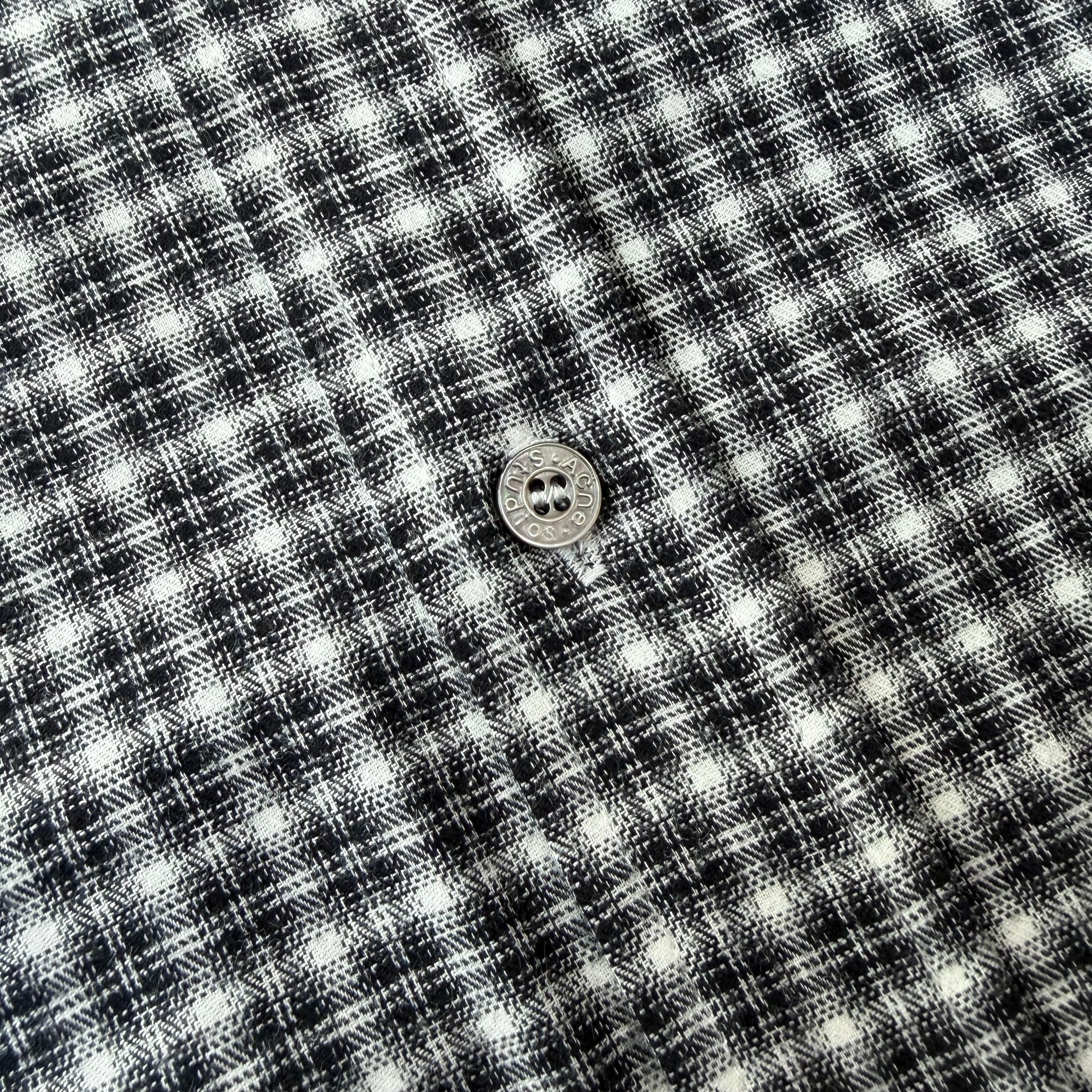 Рубашка мужская в стиле Acne Studios в чёрно-белую клетку