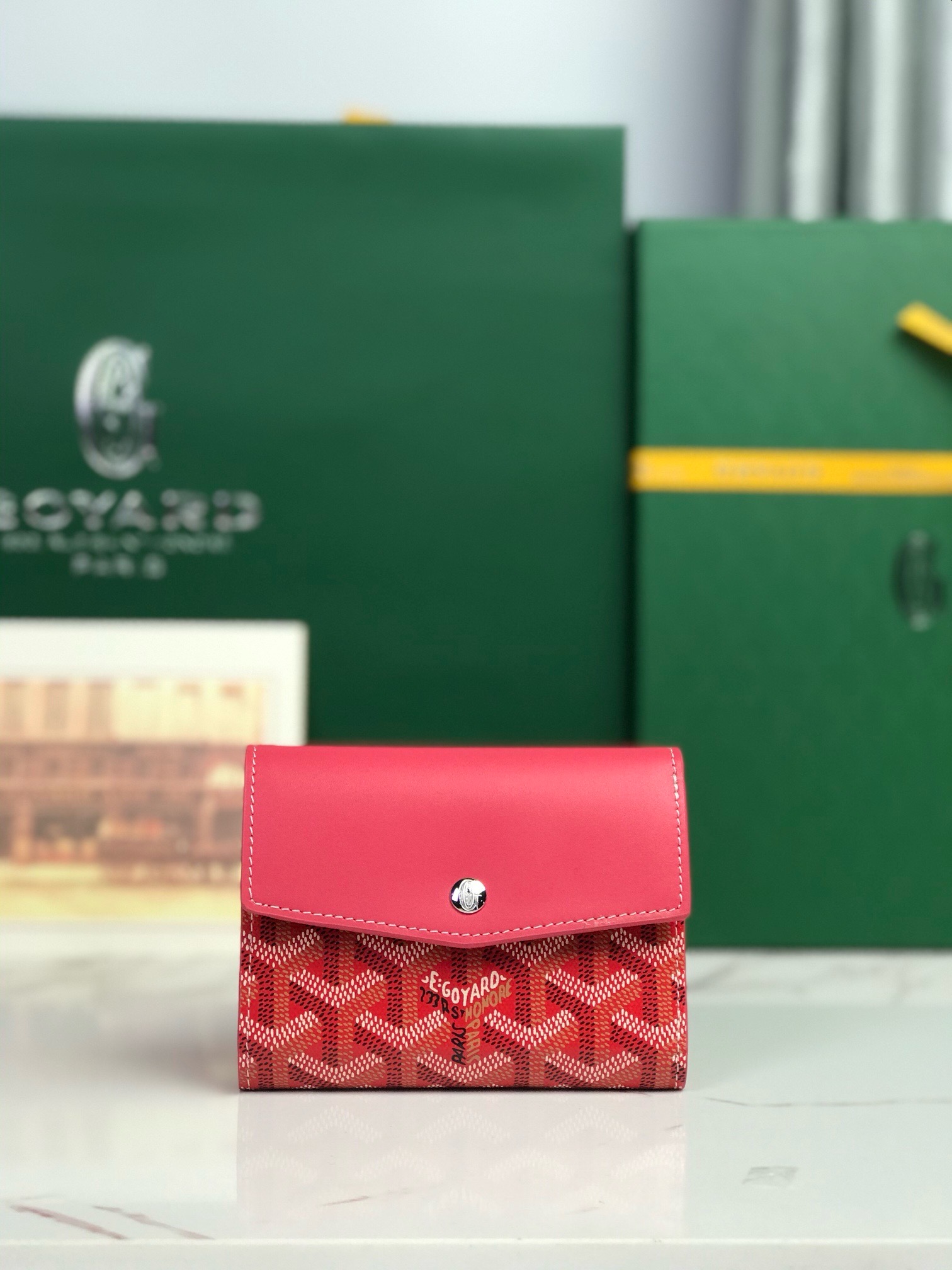 Кошелёк Goyard Saint-Gabriel красного цвета