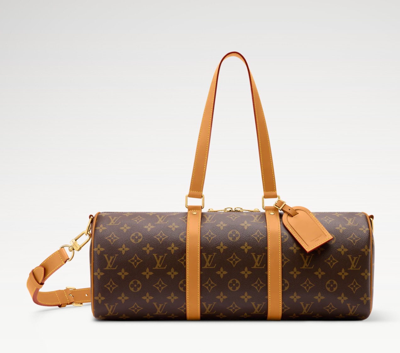 Сумка унисекс в стиле Louis Vuitton Needle Keepall цилиндрическая Monogram