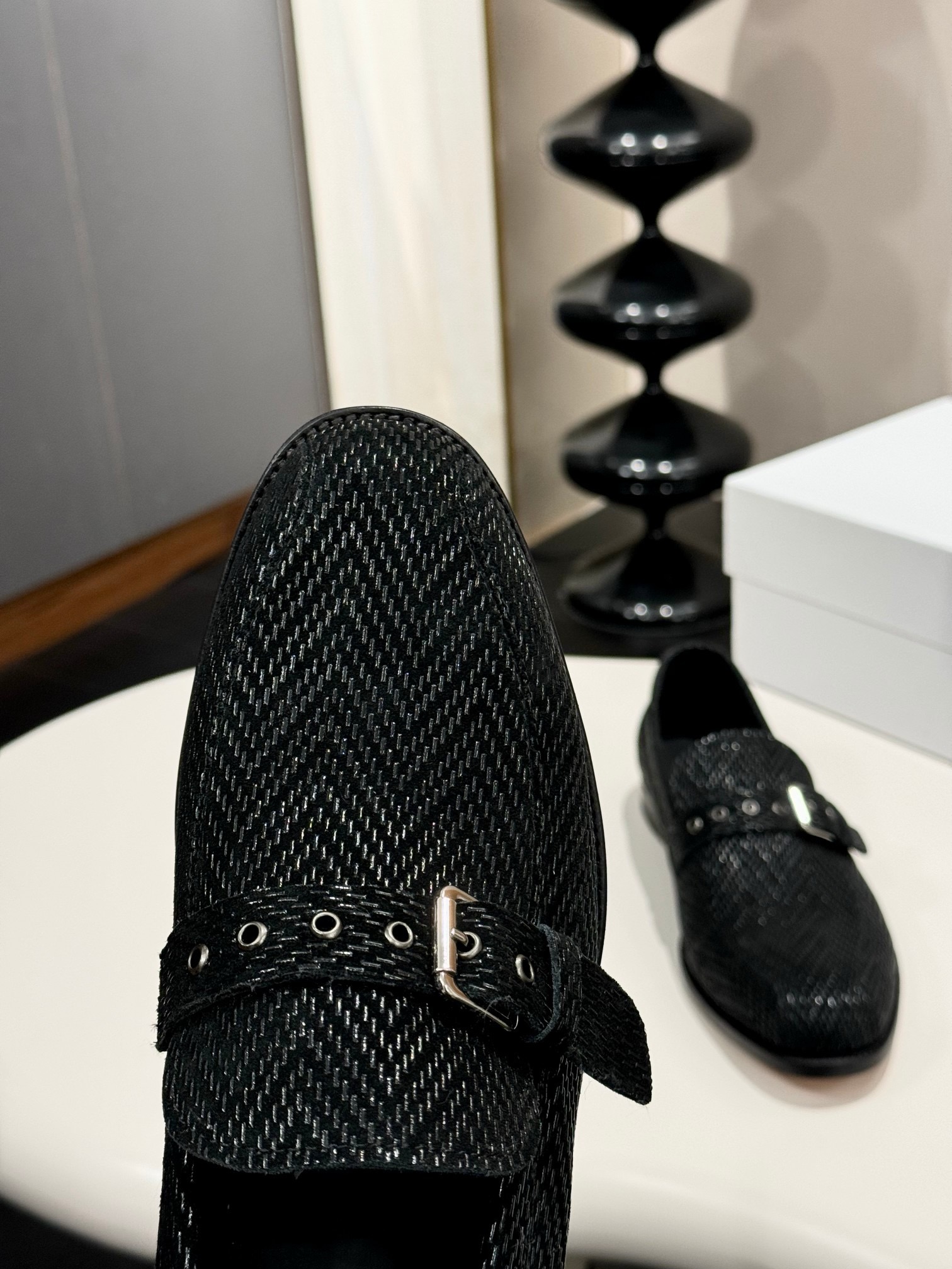 Лоферы мужские Versace чёрного цвета